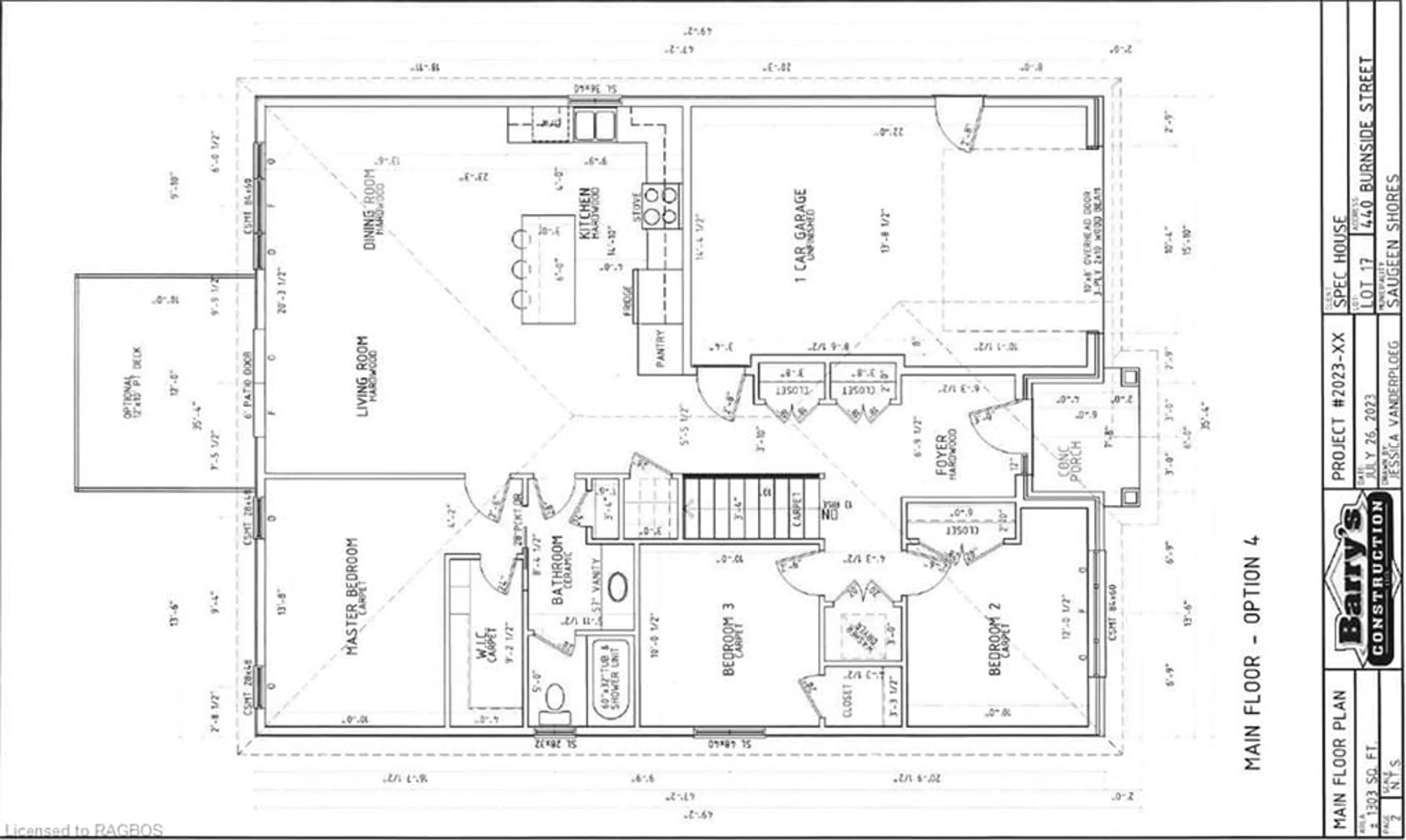 Floor plan for 440 Burnside St, Port Elgin Ontario N0H 2C1