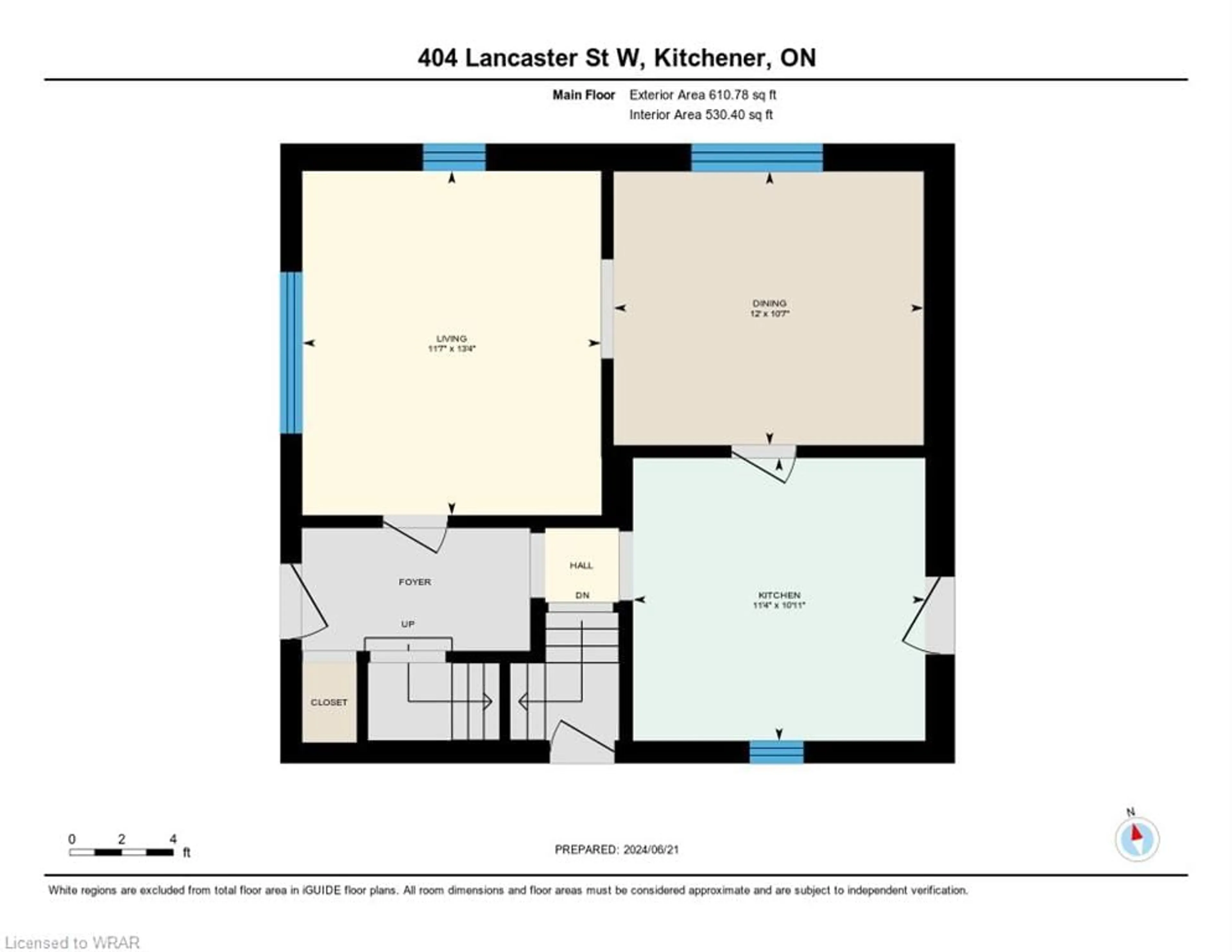 Floor plan for 404 Lancaster St, Kitchener Ontario N2H 4V9