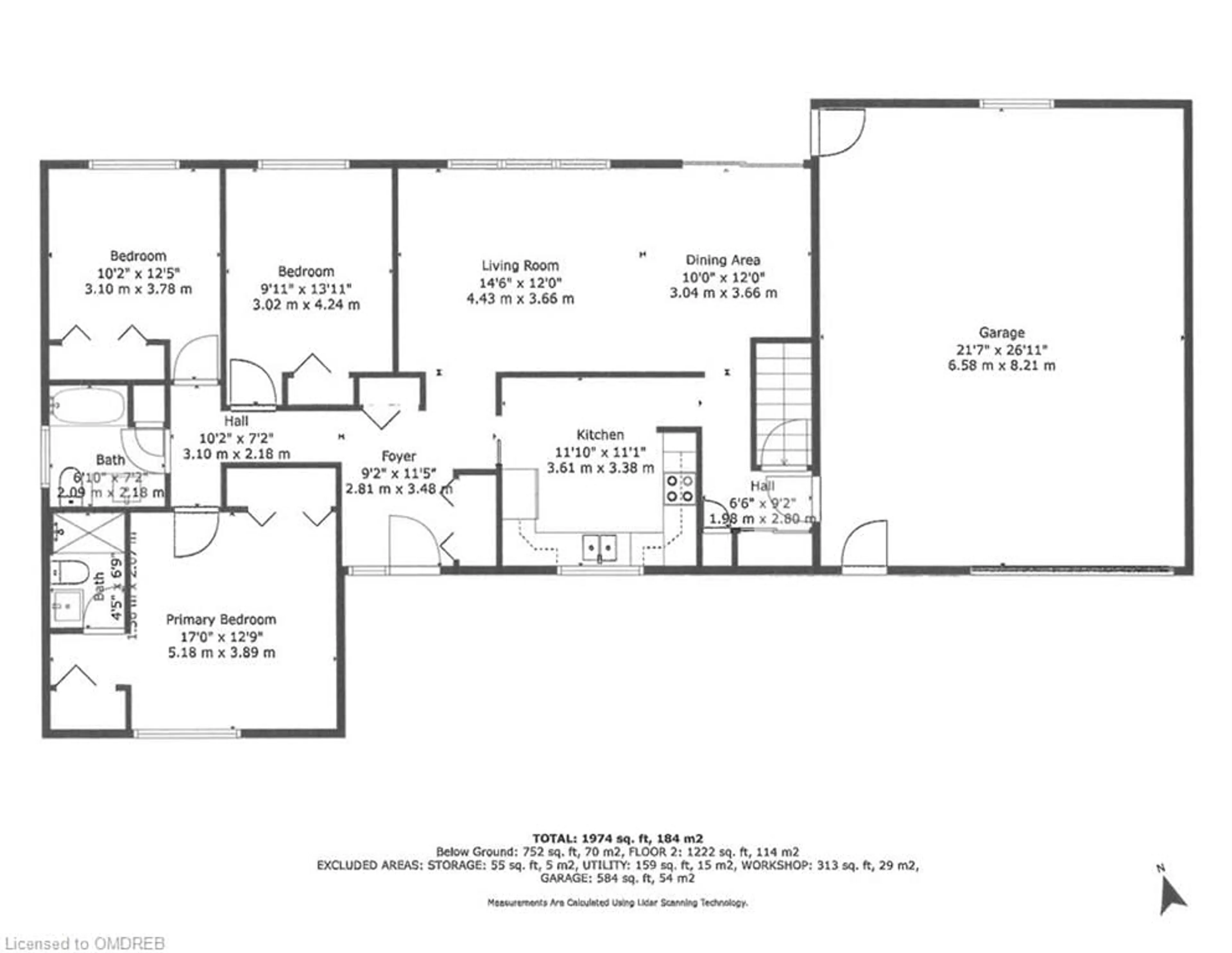 Floor plan for 863 South St, Warsaw Ontario K0L 3A0