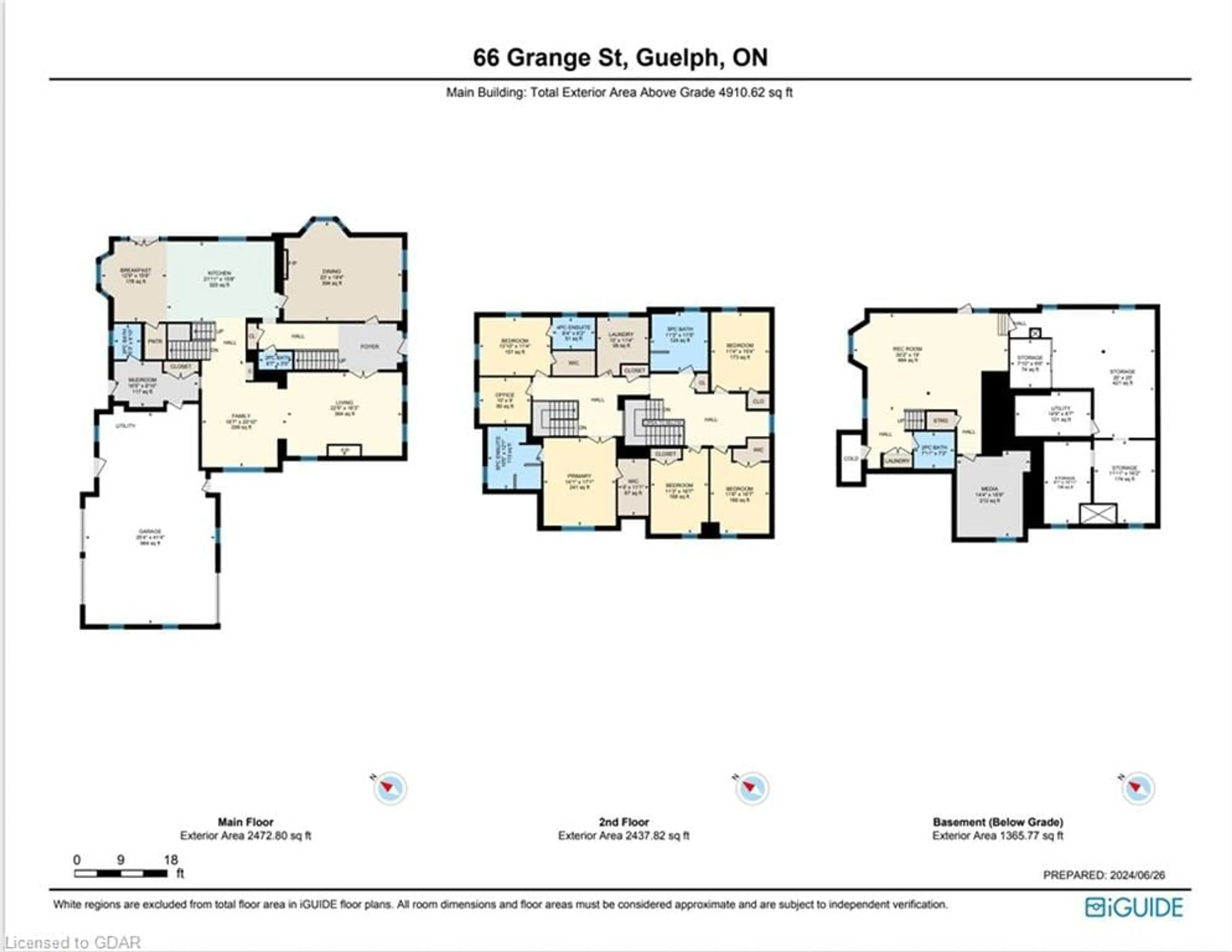 Floor plan for 66 Grange St, Guelph Ontario N1E 2V2