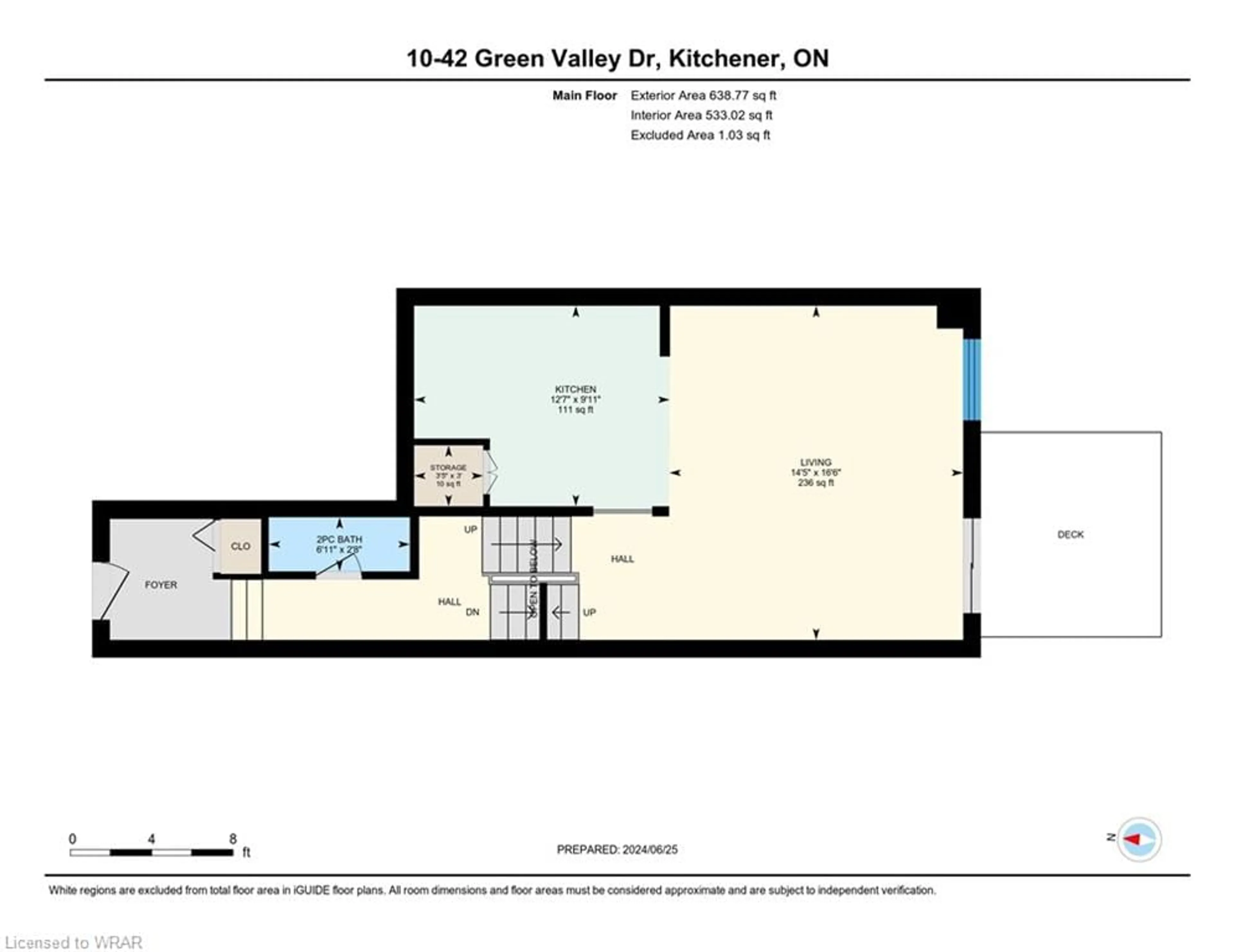 Floor plan for 42 Green Valley Dr #10, Kitchener Ontario N2P 2C3