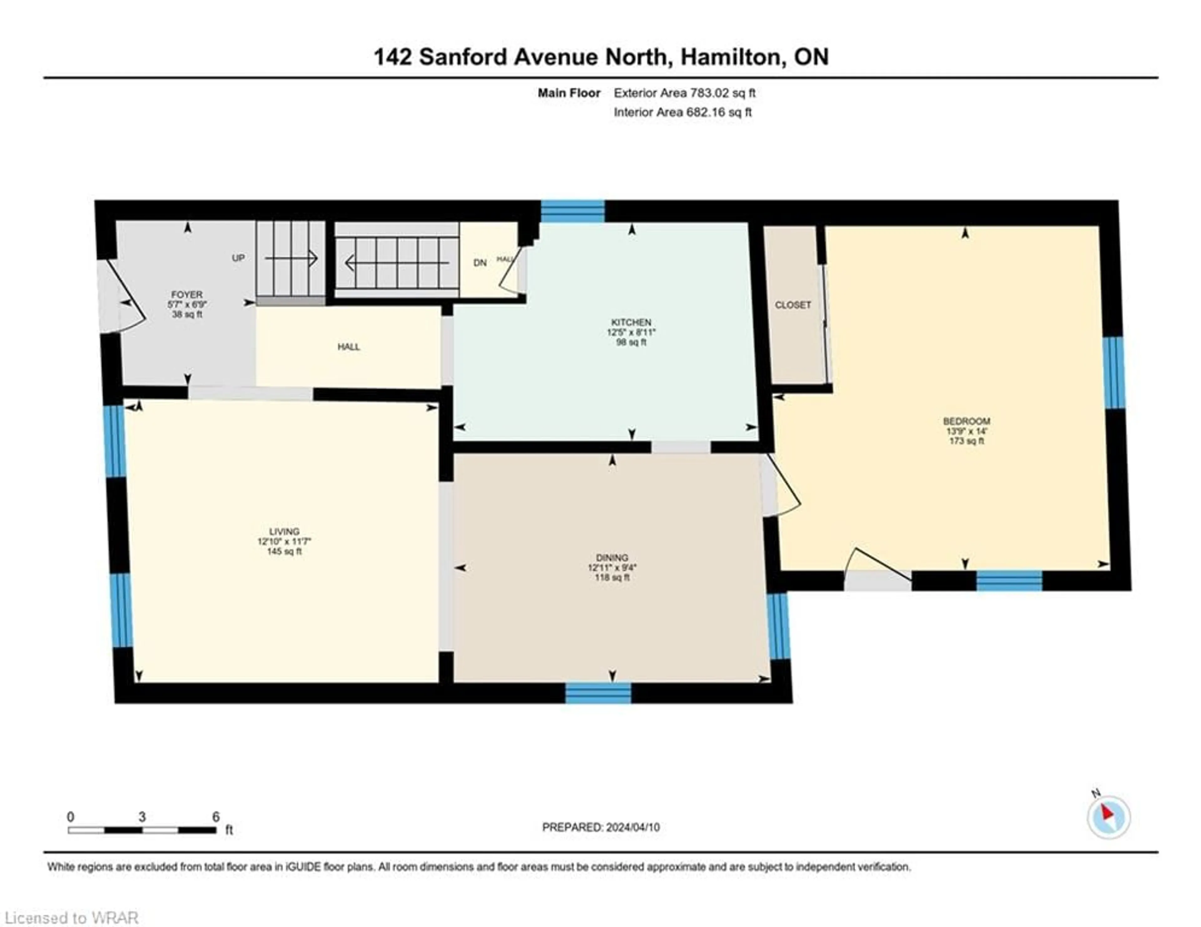 Floor plan for 142 Sanford Ave, Hamilton Ontario L8L 5Z5