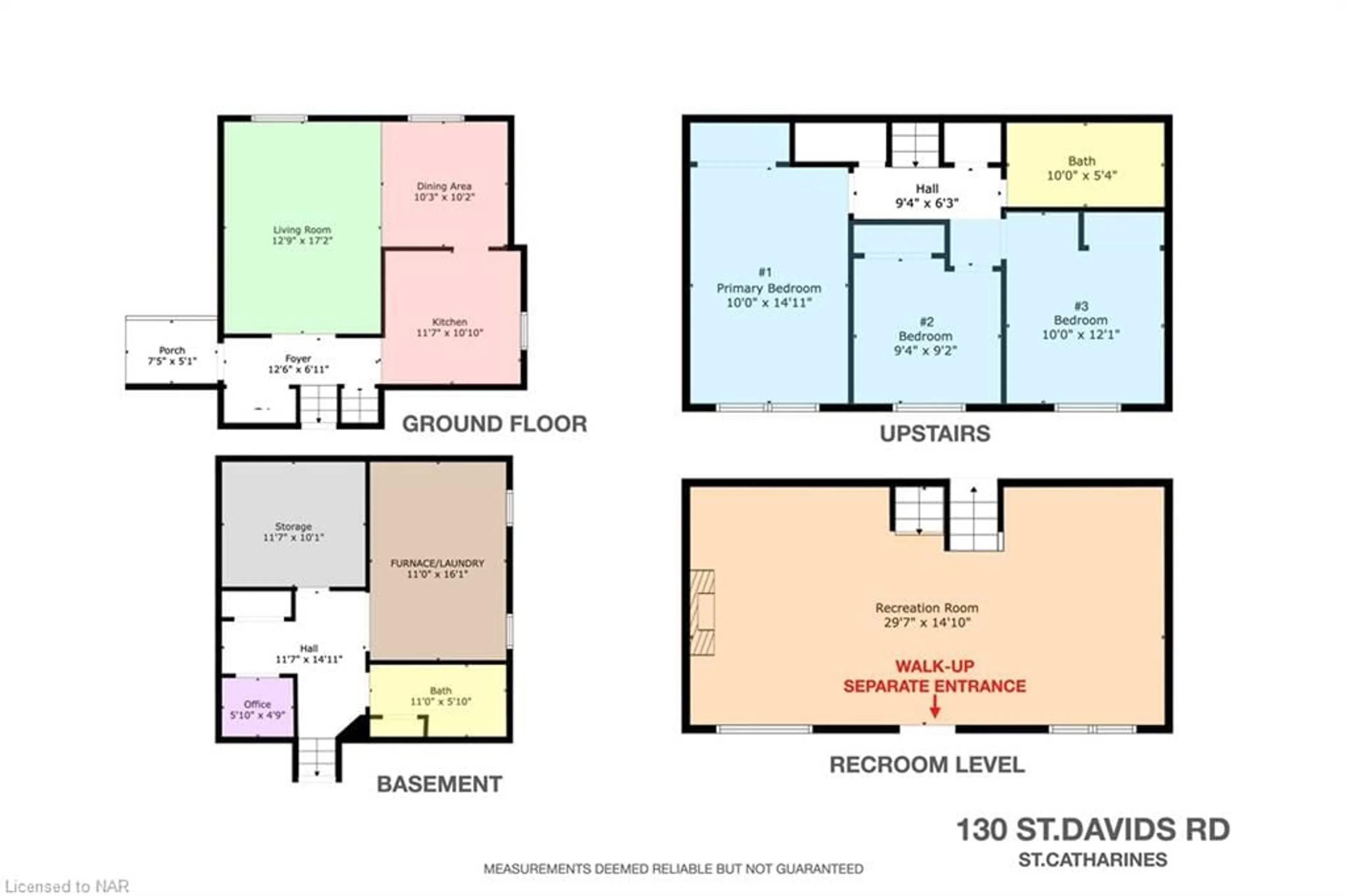 Floor plan for 130 St Davids Rd Rd, St. Catharines Ontario L2T 1R1