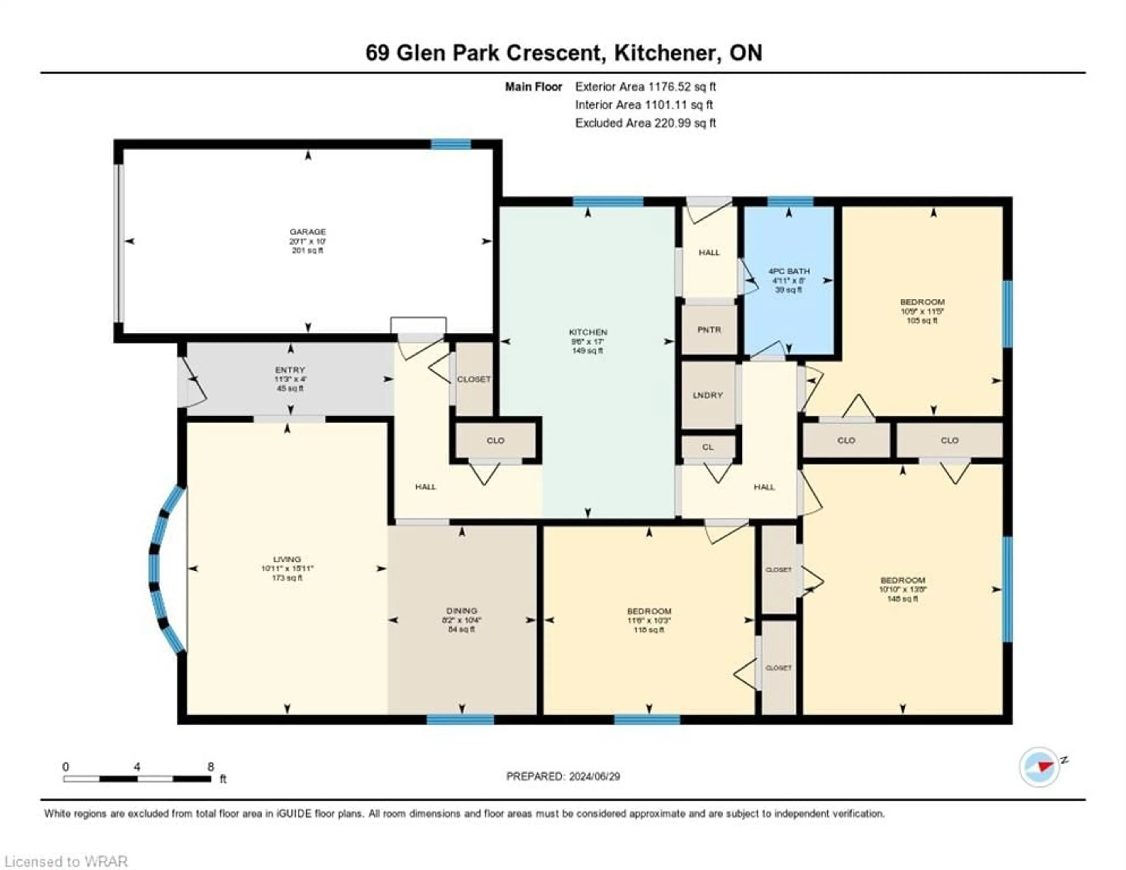 Floor plan for 69 Glen Park Cres, Kitchener Ontario N2N 1G1