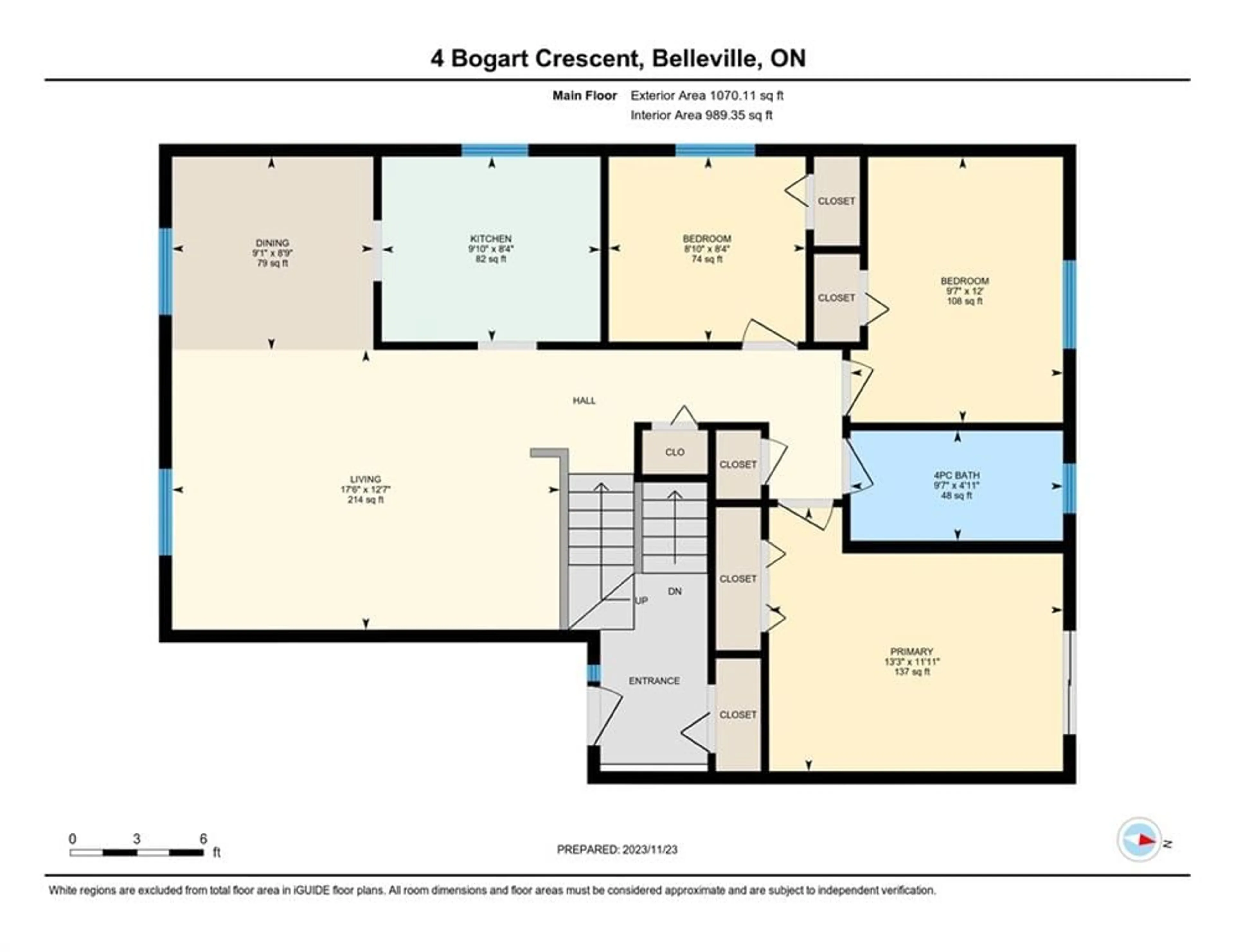 Floor plan for 4 Bogart Cres, Belleville Ontario K8P 5E8