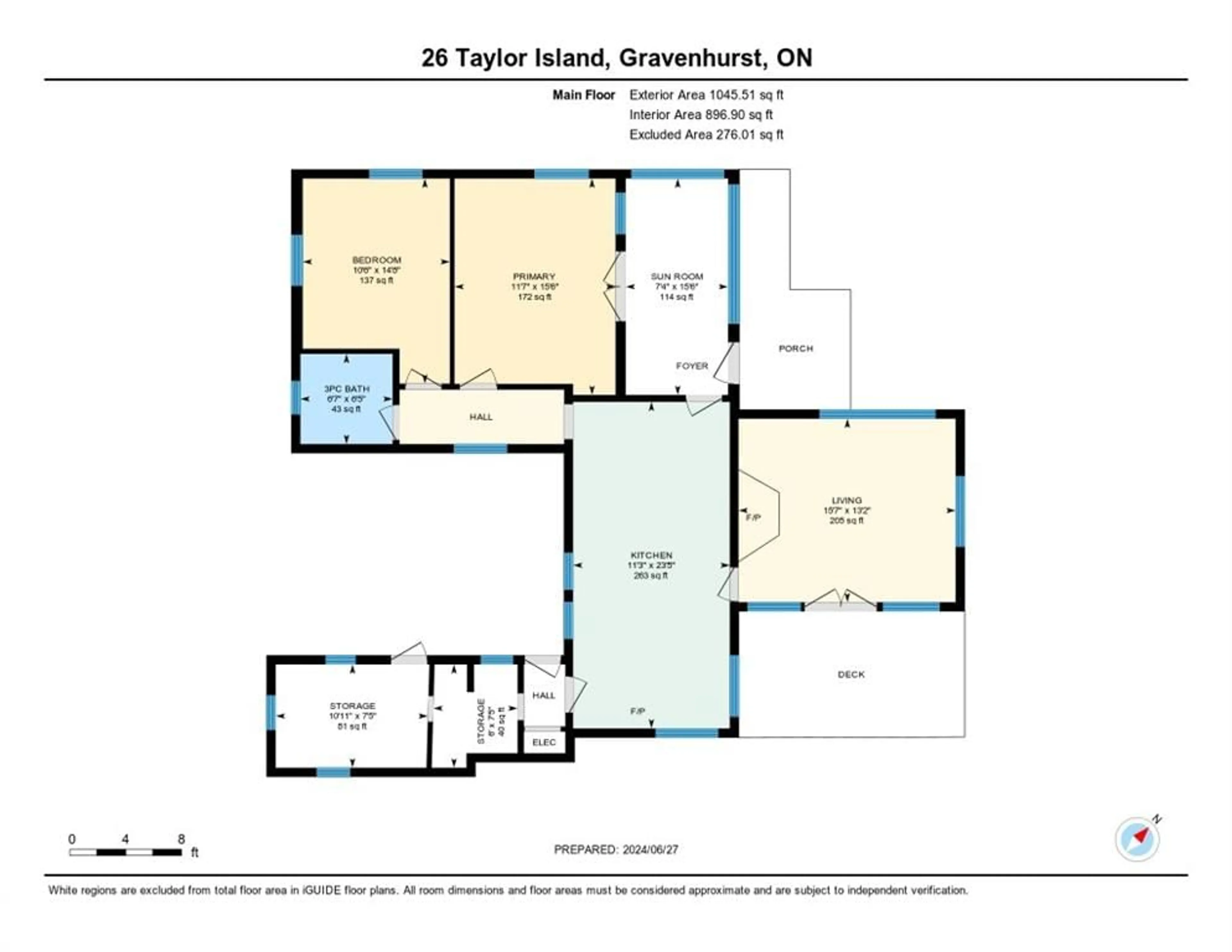 Floor plan for 26 Taylor Island, Gravenhurst Ontario P1P 1R2