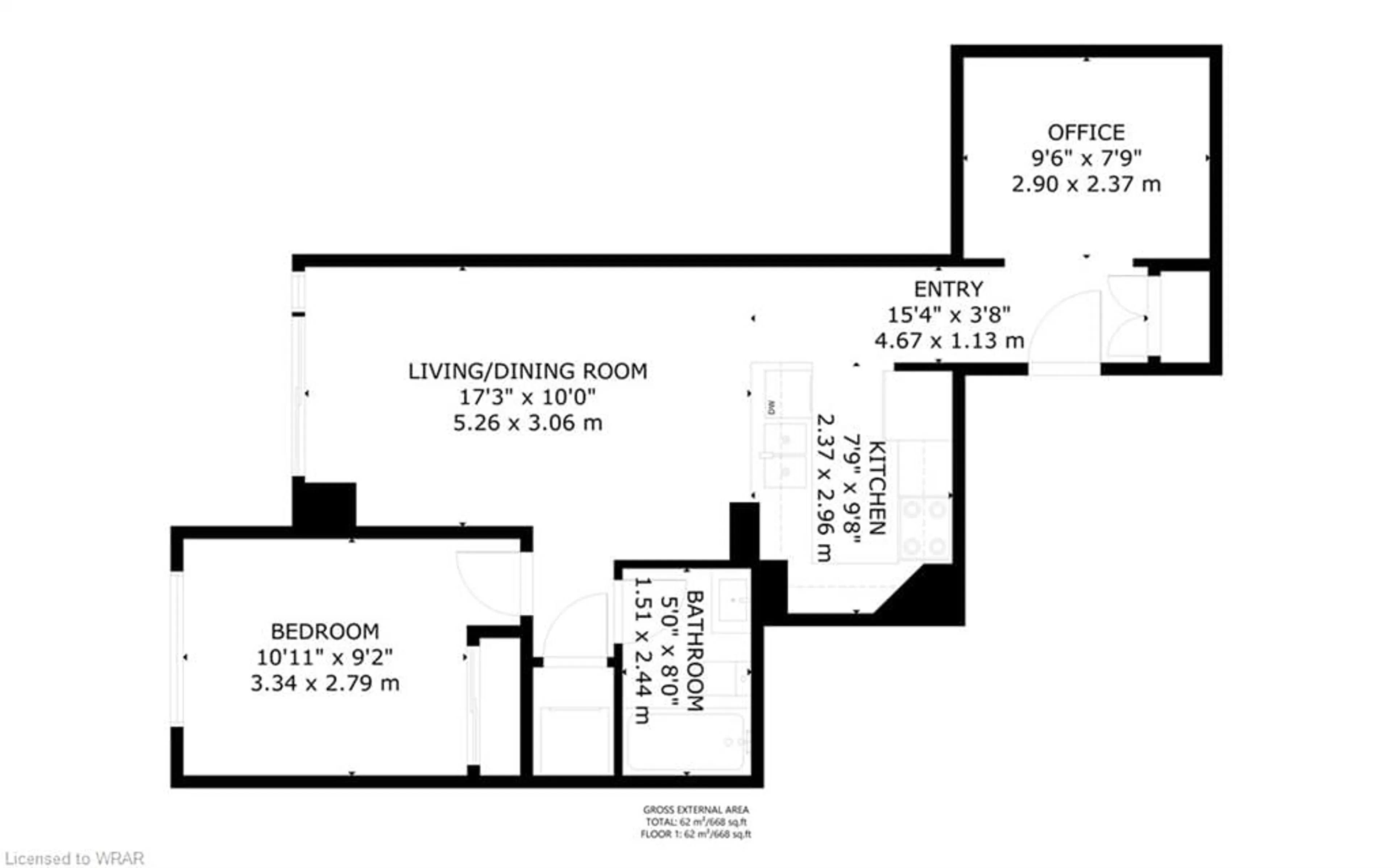 Floor plan for 2325 Central Park Dr #1112, Oakville Ontario L6H 0E2