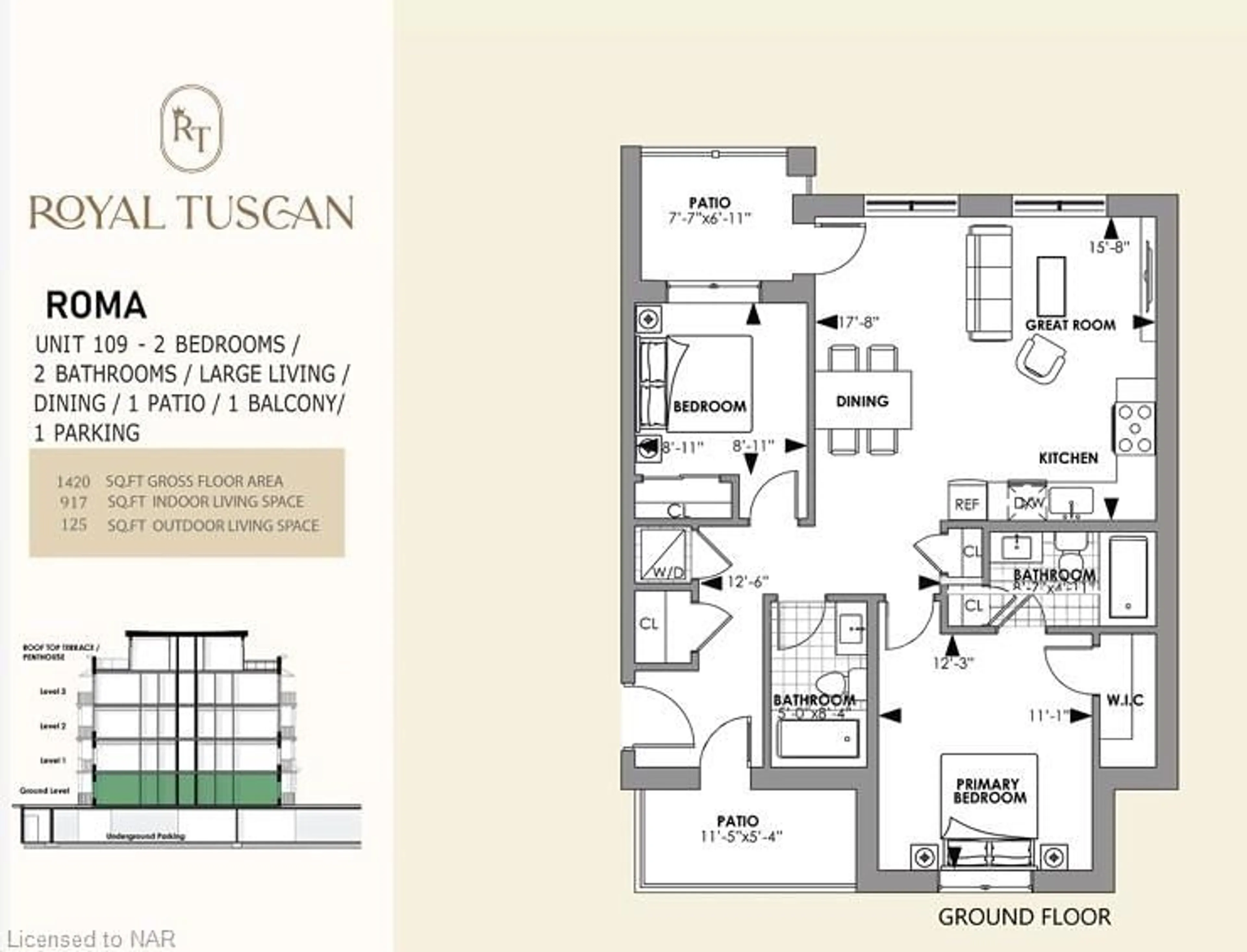 Floor plan for 1024 Vansickle Rd #109B, St. Catharines Ontario L2S 2X3