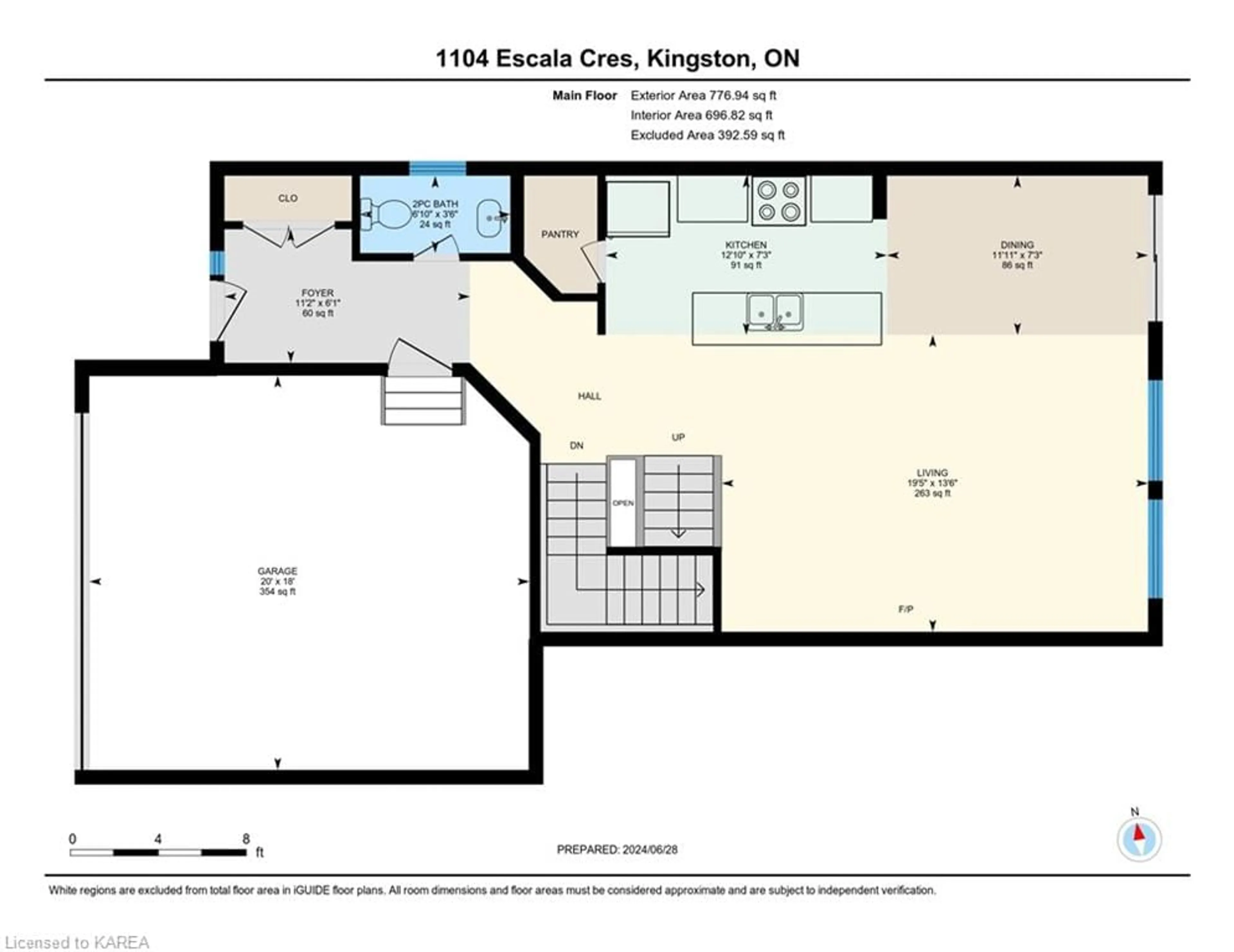 Floor plan for 1104 Escala Cres, Kingston Ontario K7P 0H7