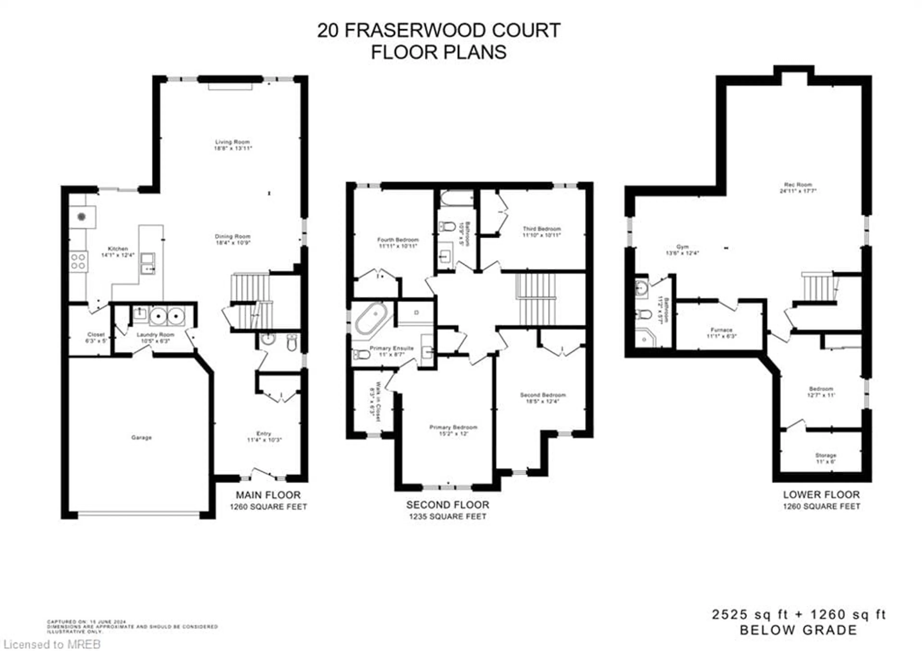 Floor plan for 20 Fraserwood Crt, Cambridge Ontario N1S 5B6