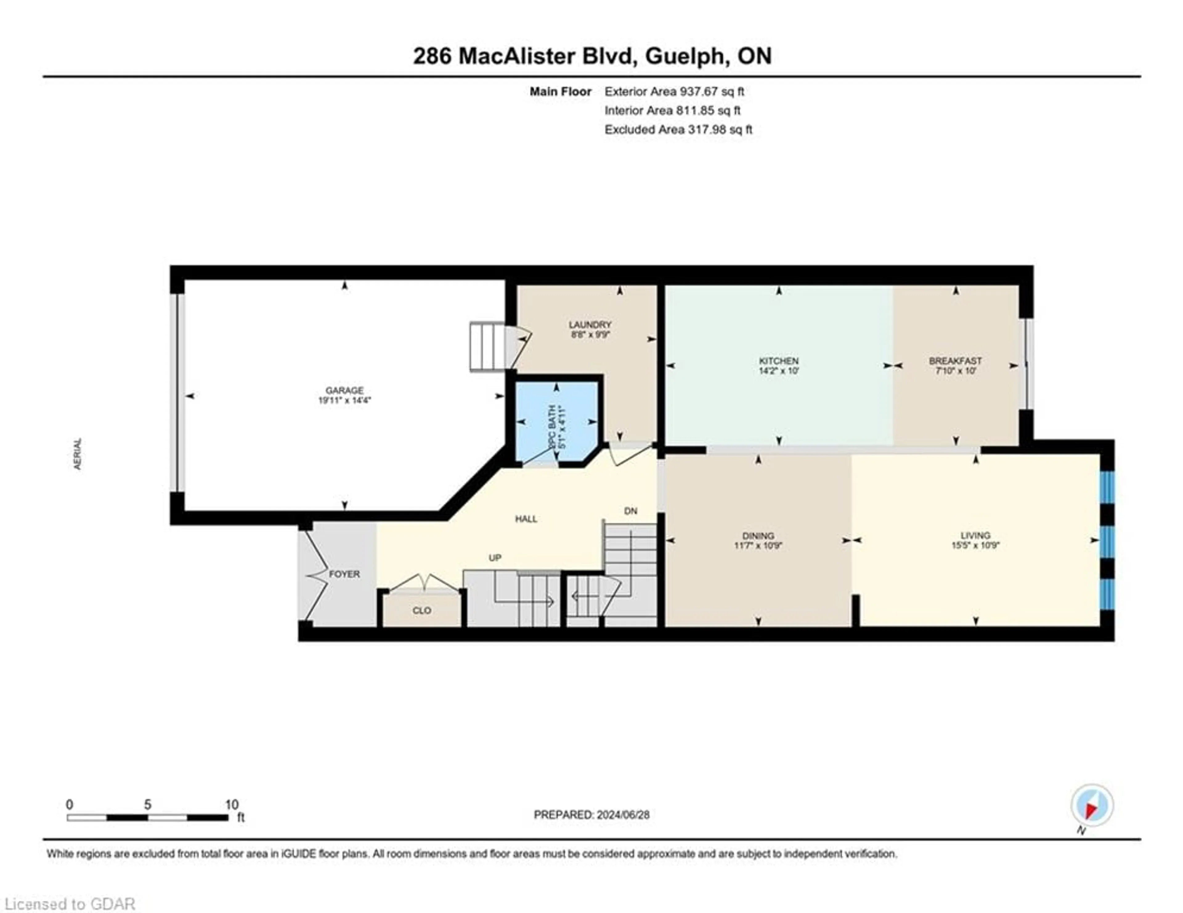 Floor plan for 286 Macalister Blvd, Guelph Ontario N1G 0E6