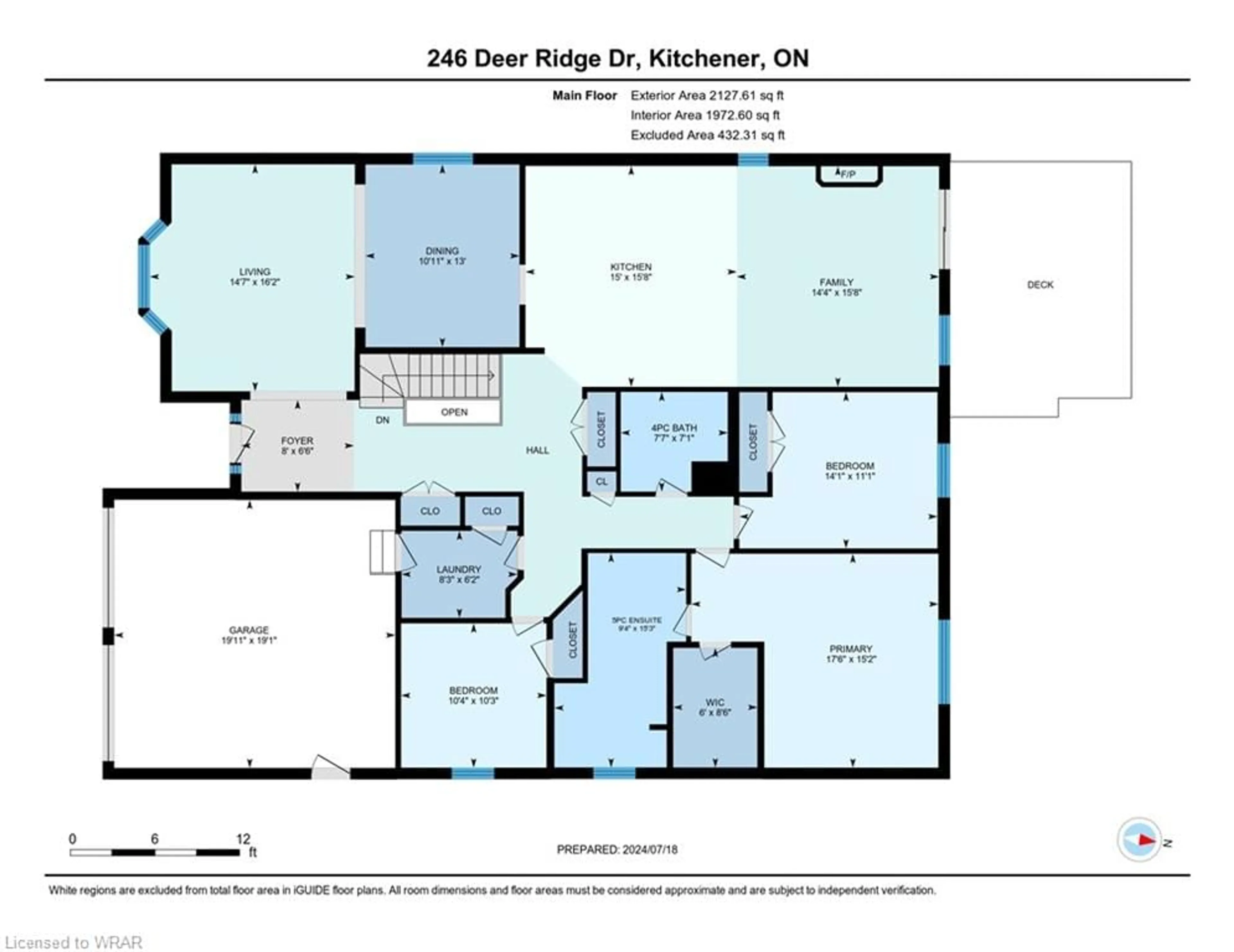 Floor plan for 246 Deer Ridge Dr, Kitchener Ontario N2P 2K5