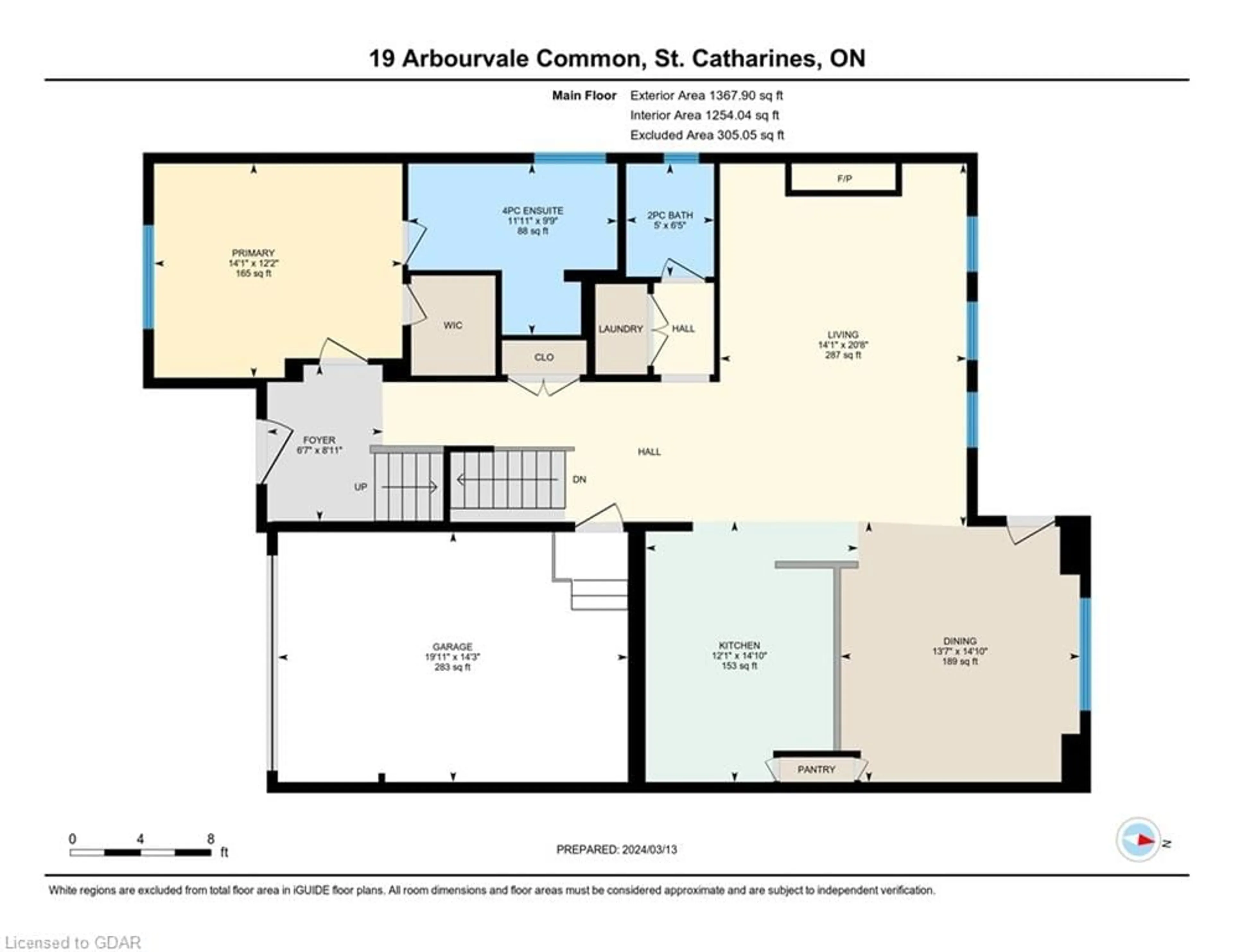 Floor plan for 19 Arbourvale Common, St. Catharines Ontario L2T 3B7