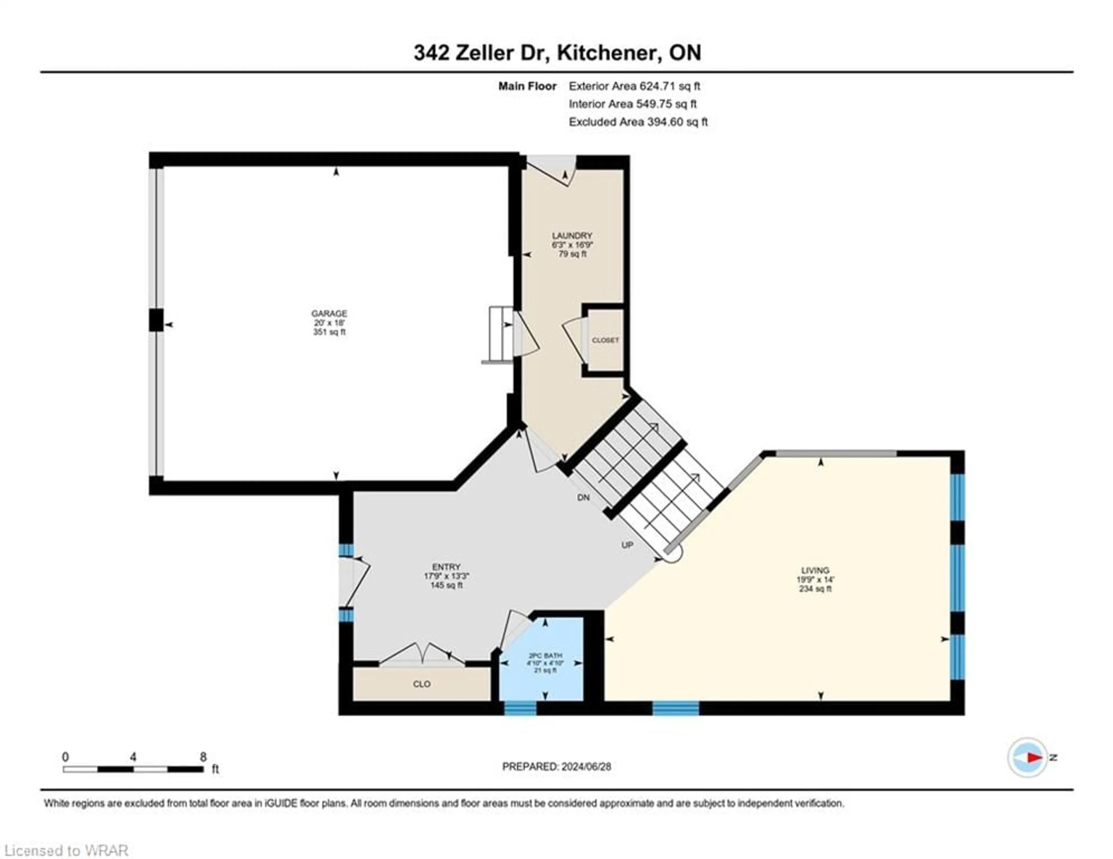 Floor plan for 342 Zeller Dr, Kitchener Ontario N2A 0B5