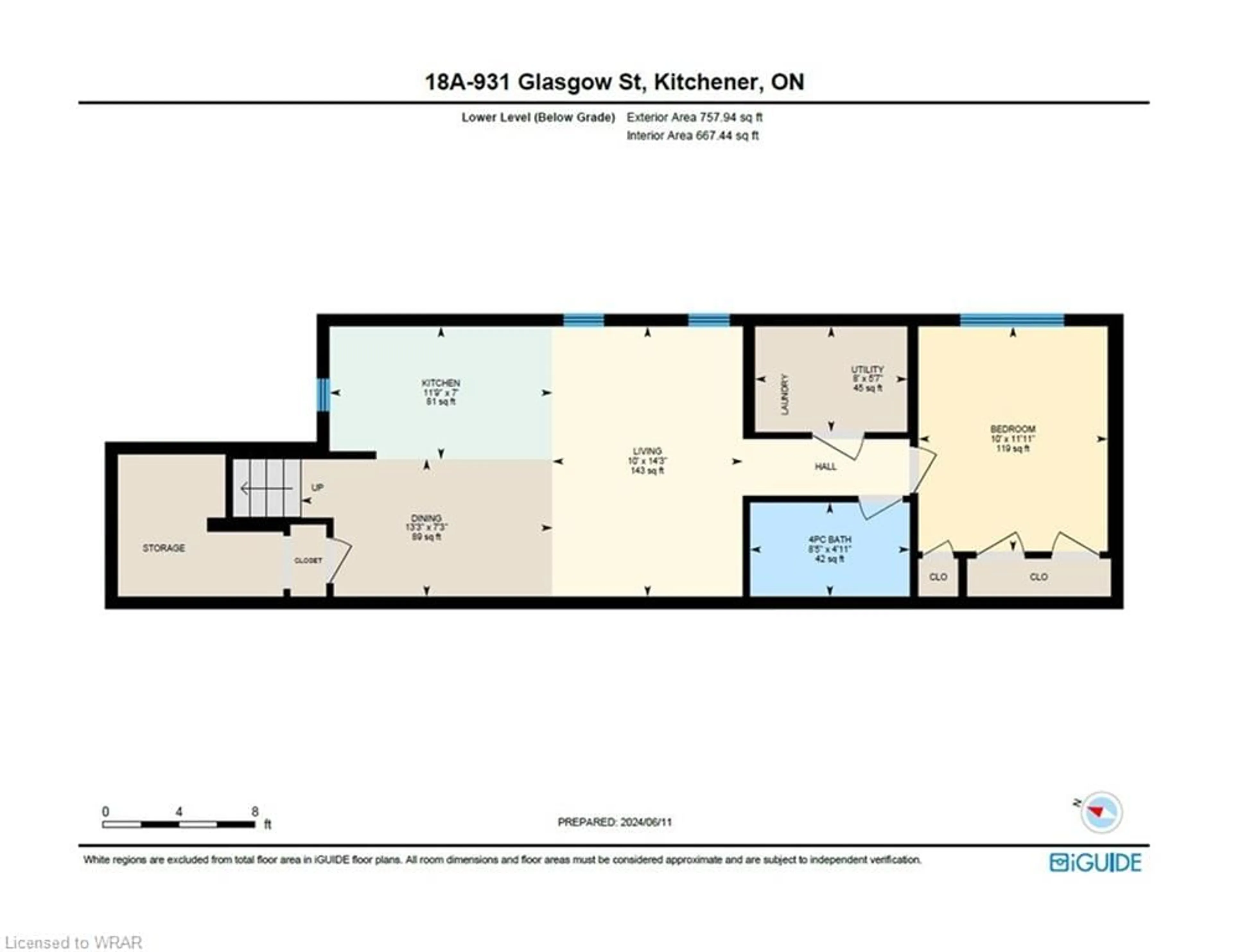 Floor plan for 931 Glasgow St #18A, Kitchener Ontario N2N 2Y7