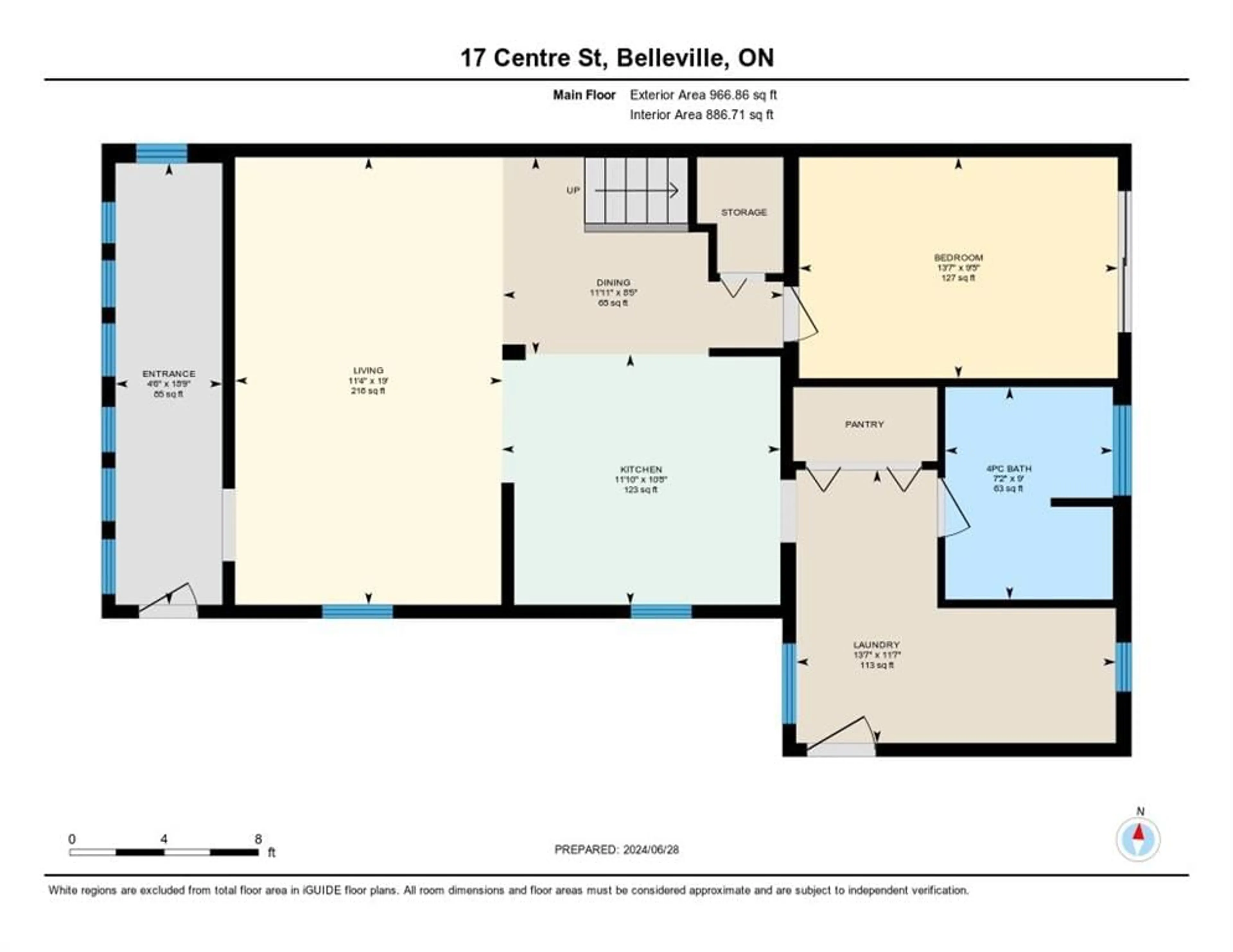 Floor plan for 17 Centre St, Belleville Ontario K8N 4W4