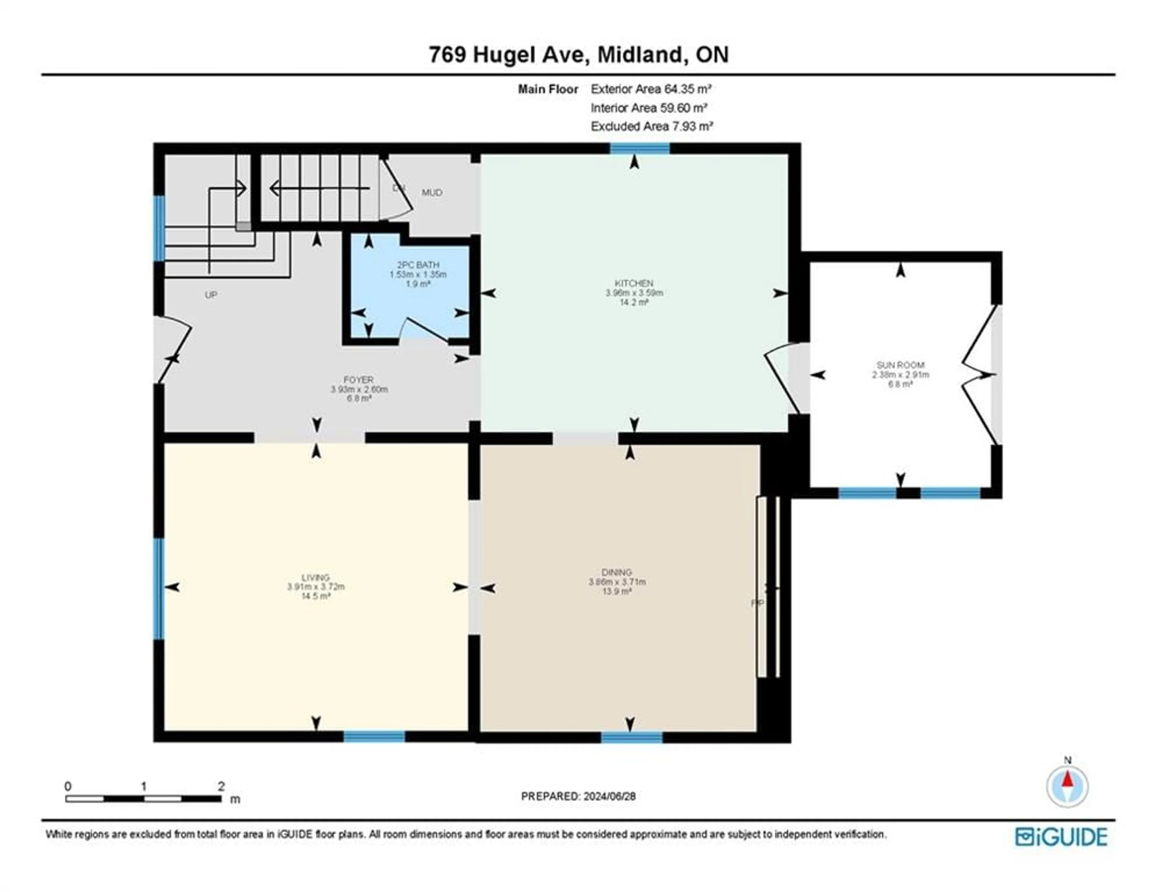 Floor plan for 769 Hugel Ave, Midland Ontario L4R 1X4