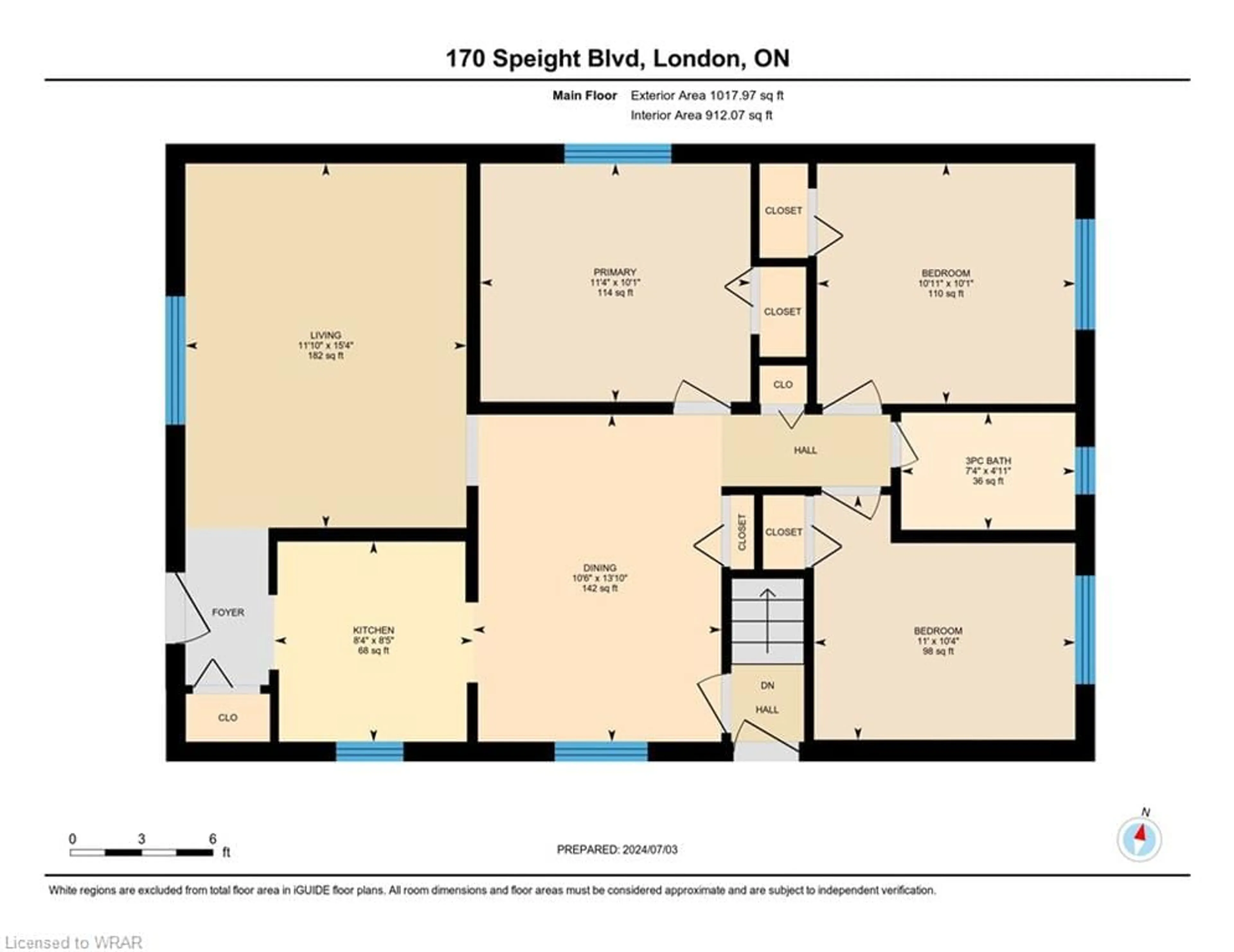 Floor plan for 170 Speight Blvd, London Ontario N5V 3J5