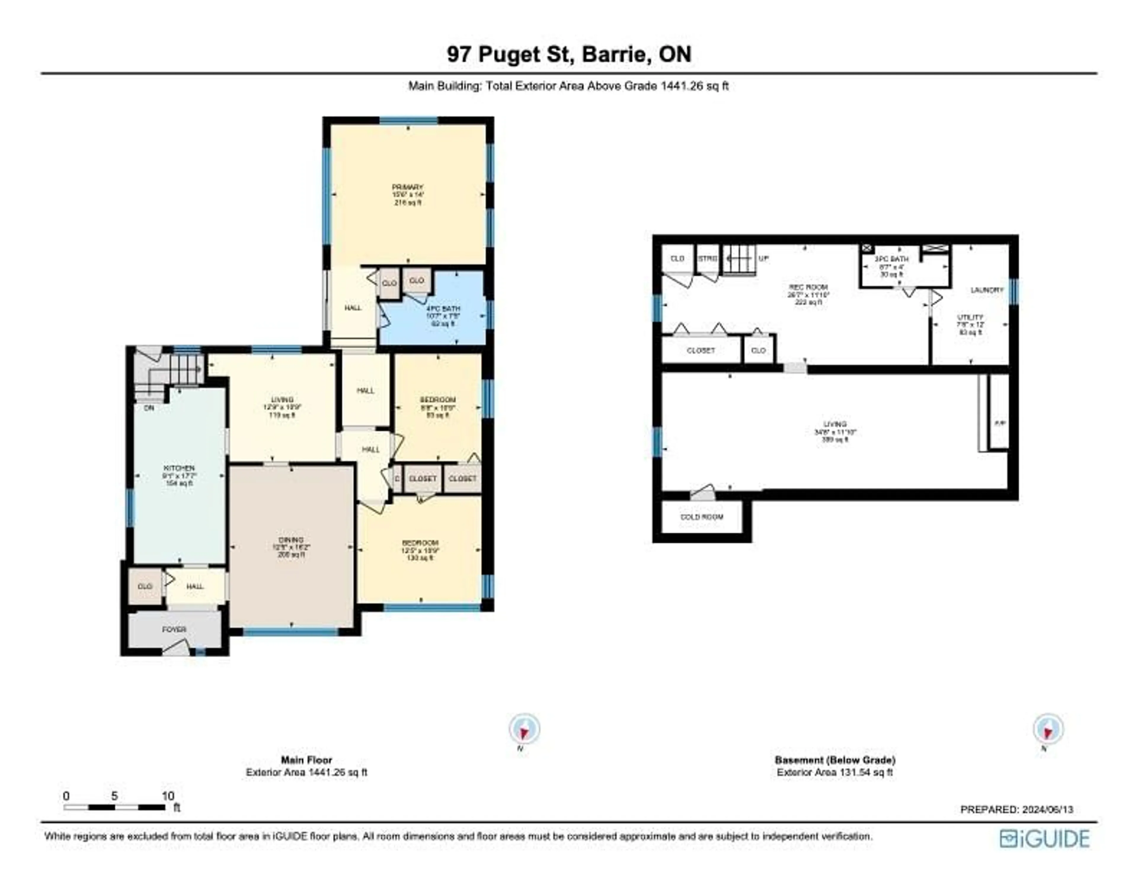 Floor plan for 97 Puget St, Barrie Ontario L4M 4N3