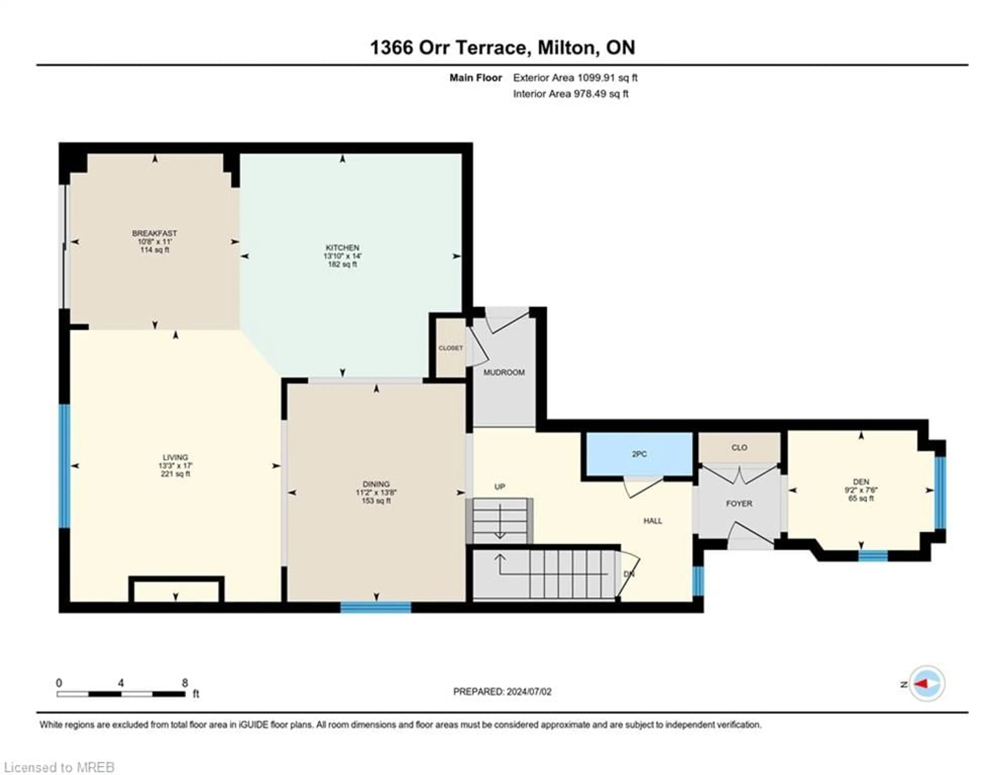 Floor plan for 1366 Orr Terr, Milton Ontario L9E 0B4