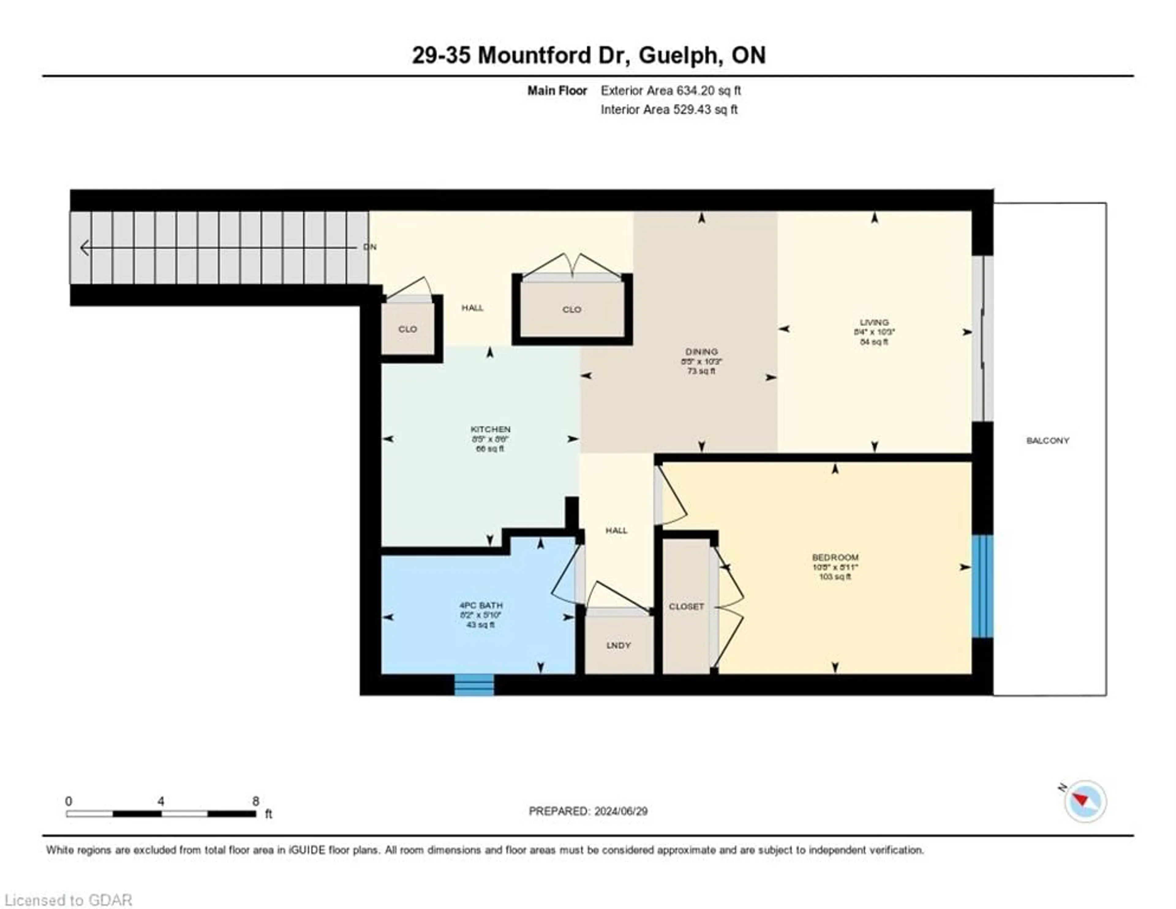 Floor plan for 35 Mountford Drive #29, Guelph Ontario N1E 0G6