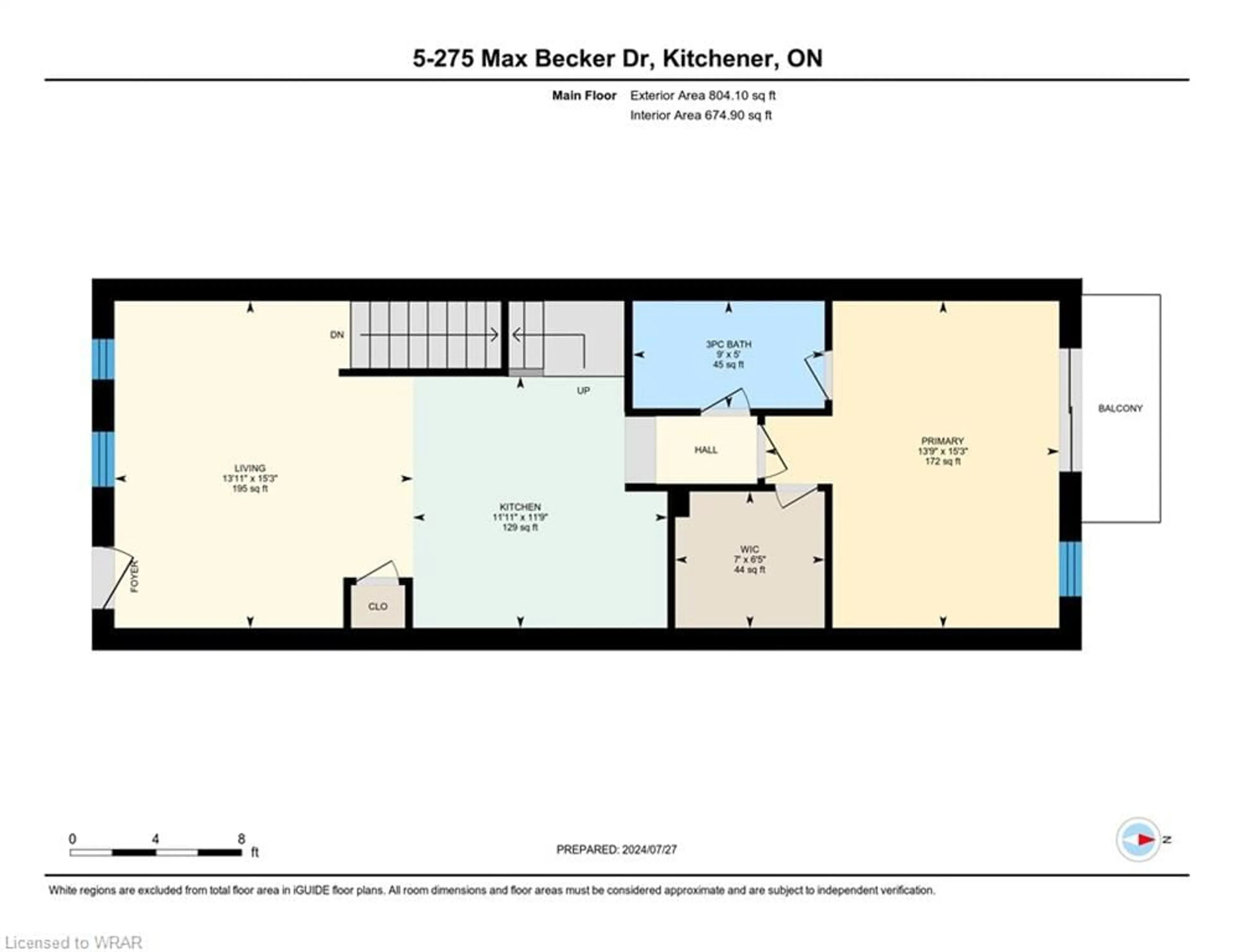 Floor plan for 275 Max Becker St #5, Kitchener Ontario N2B 1X8