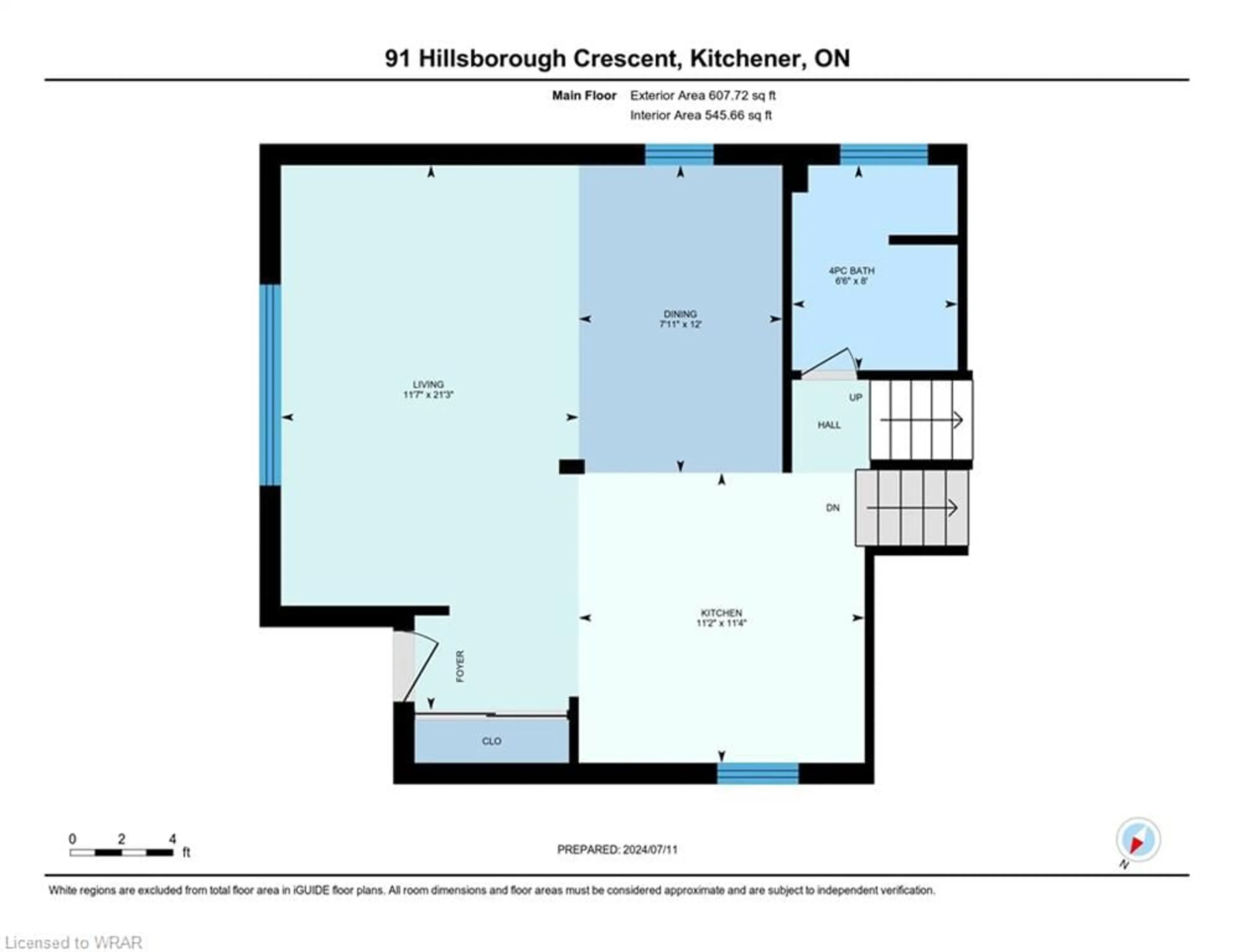 Floor plan for 91 Hillsborough Cres, Kitchener Ontario N2E 1J5