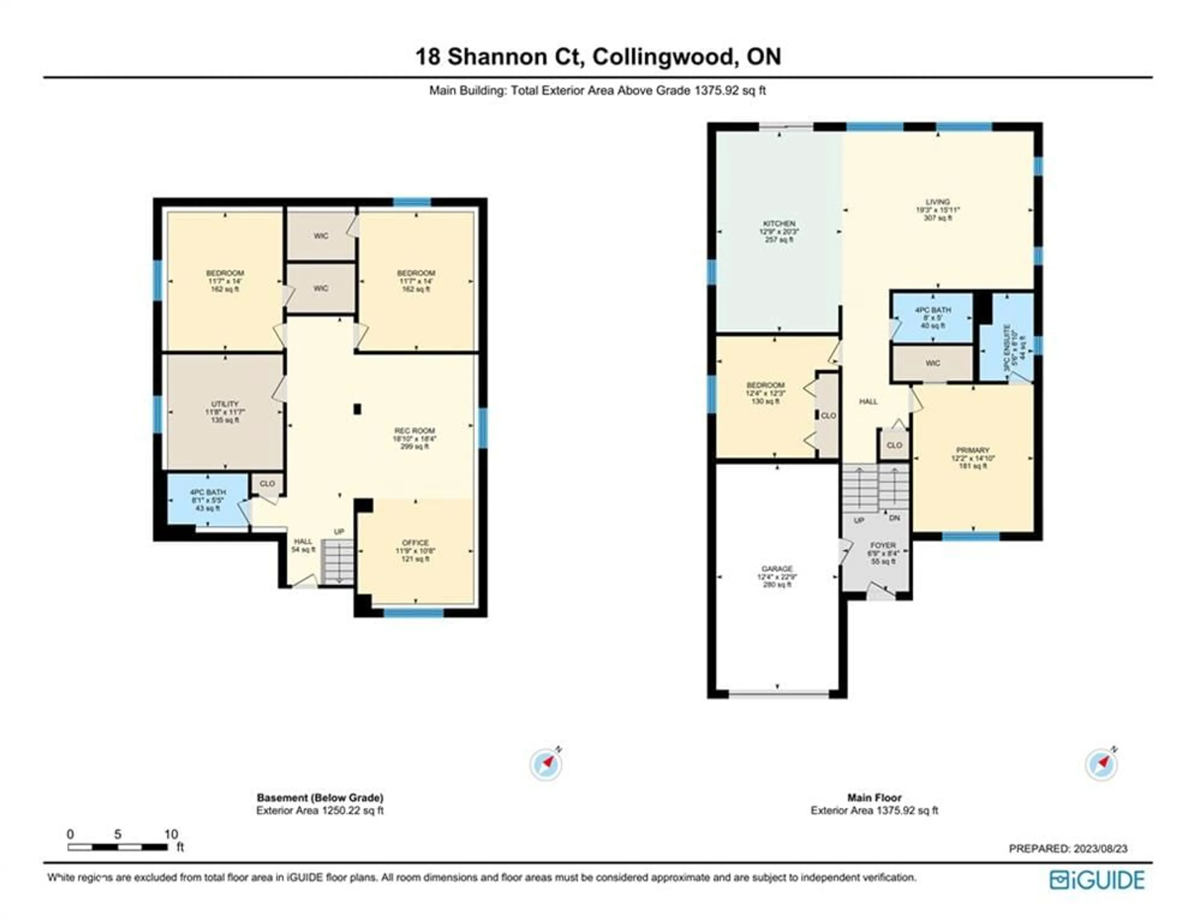 Floor plan for 18 Shannon Crt, Collingwood Ontario L9Y 5N9