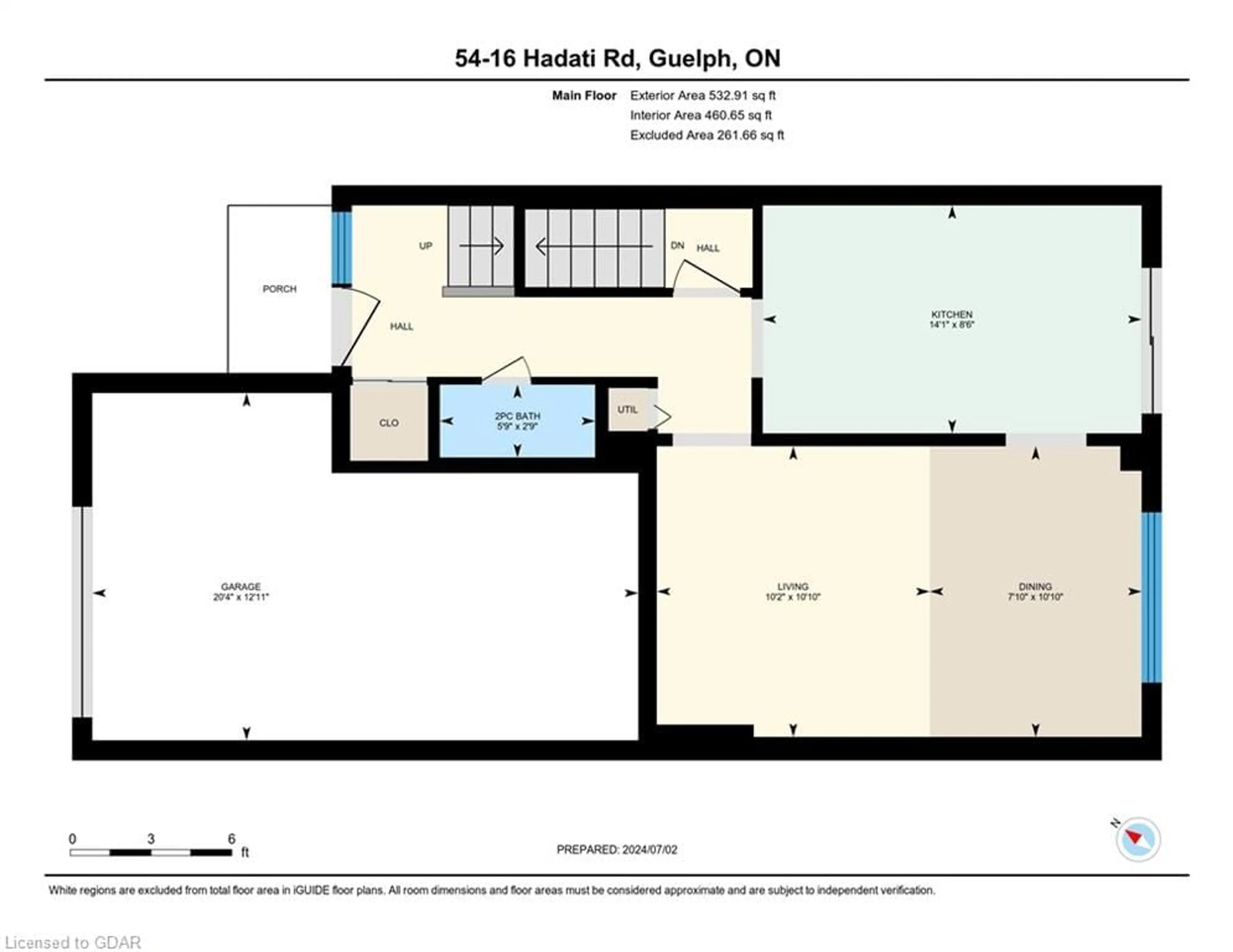 Floor plan for 16 Hadati Rd #54, Guelph Ontario N1E 6M2
