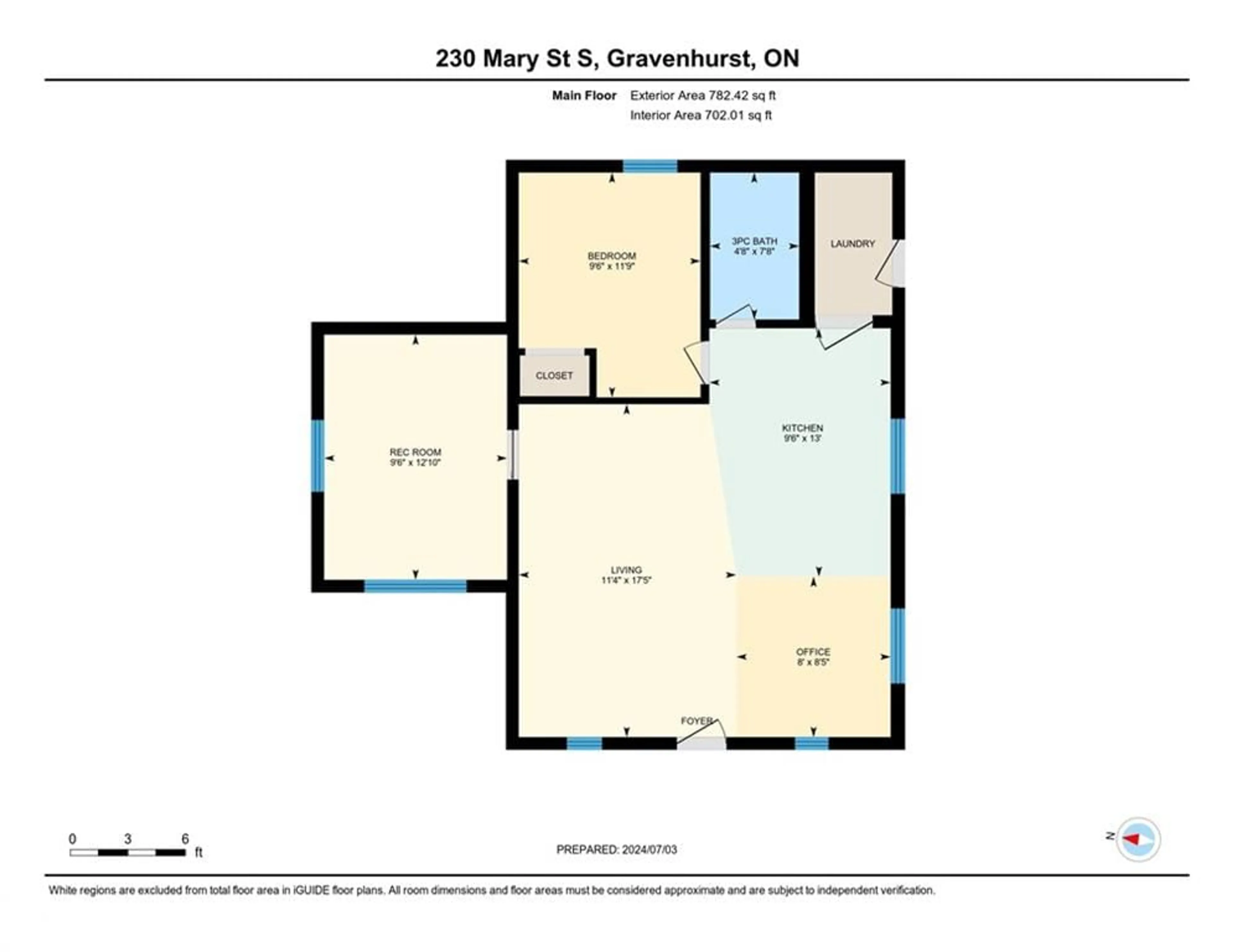 Floor plan for 230 Mary St, Gravenhurst Ontario P1P 1H7