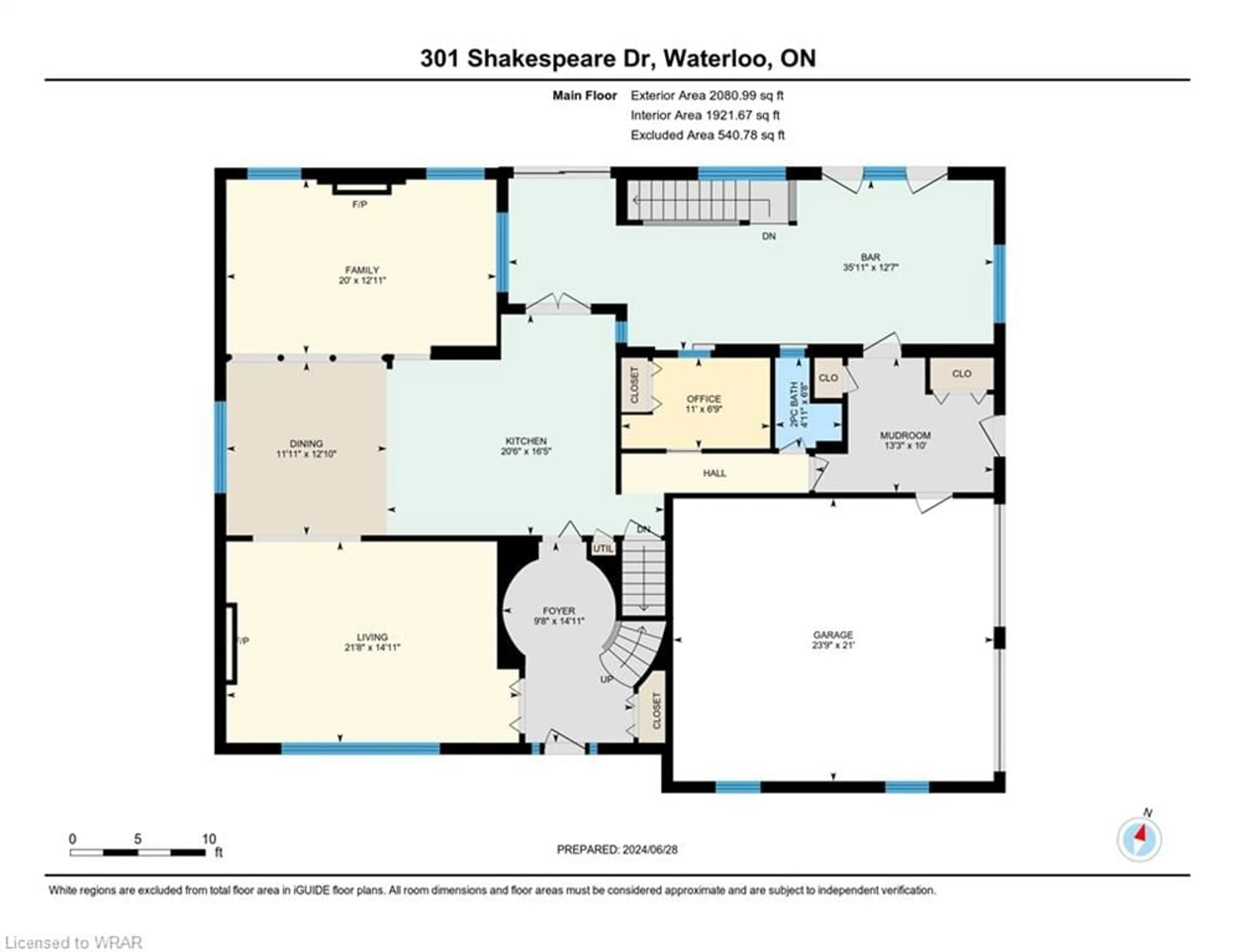 Floor plan for 301 Shakespeare Dr, Waterloo Ontario N2L 2T9