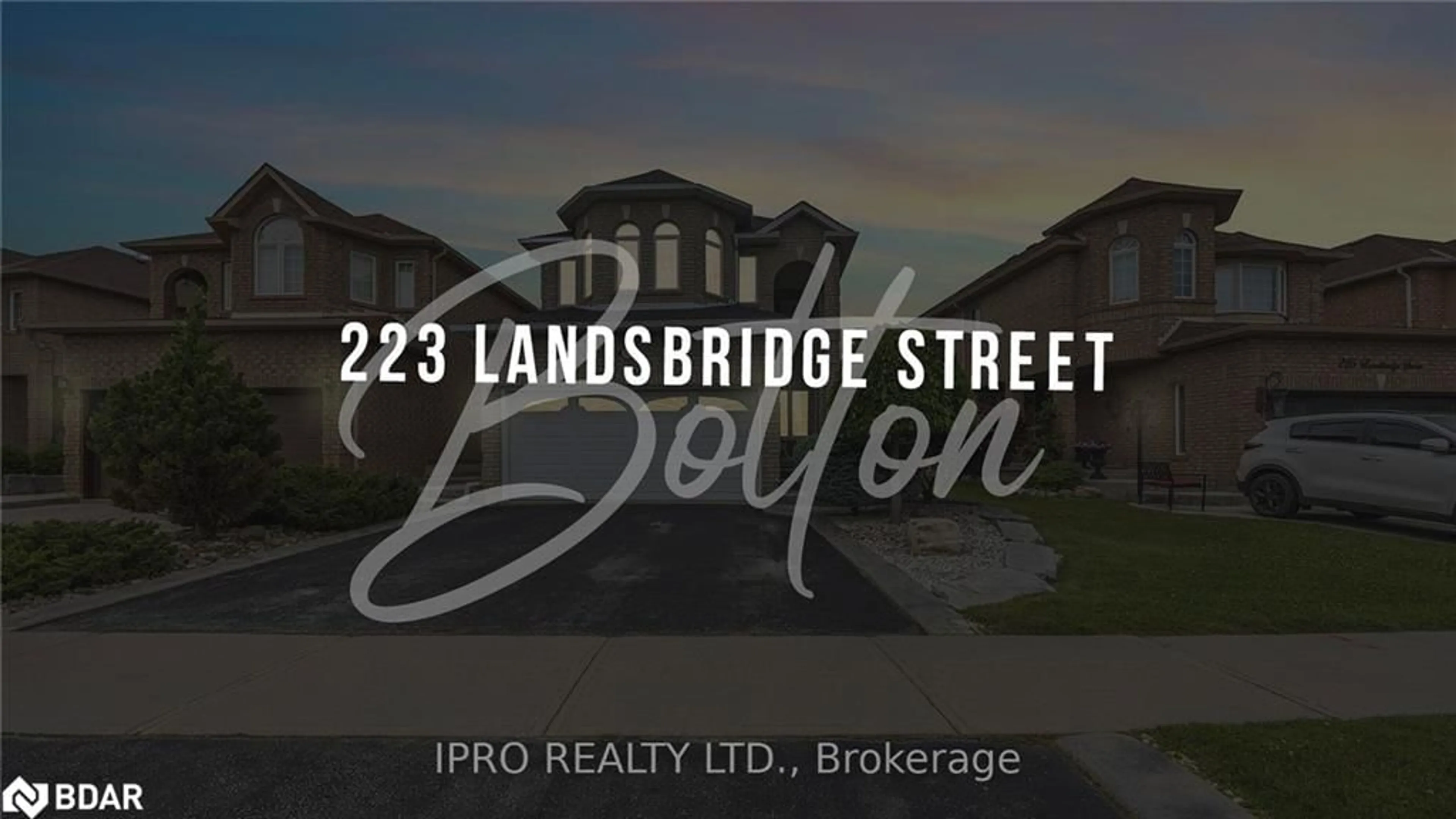 Street view for 223 Landsbridge St, Bolton Ontario L7E 2J6