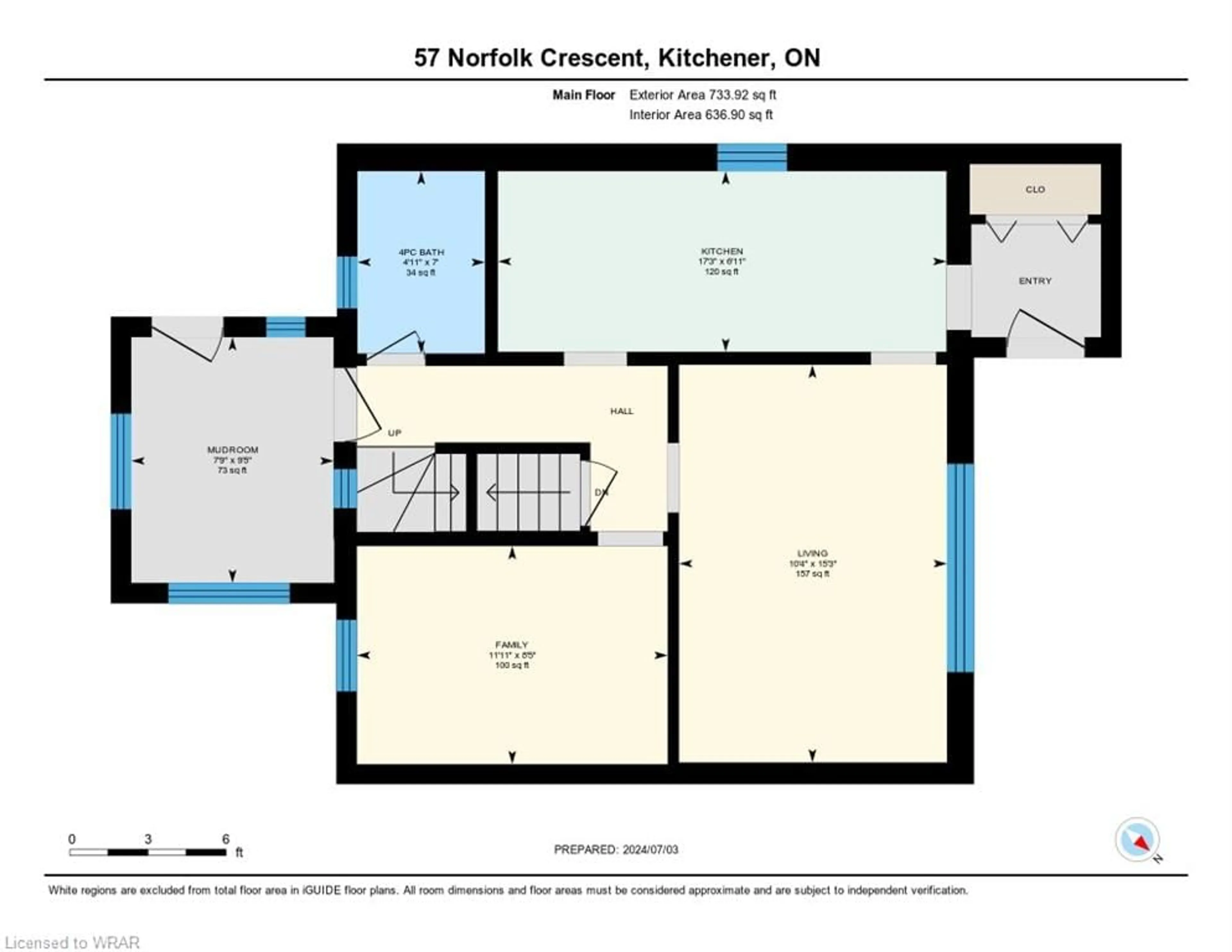 Floor plan for 57 Norfolk Cres, Kitchener Ontario N2M 3G4