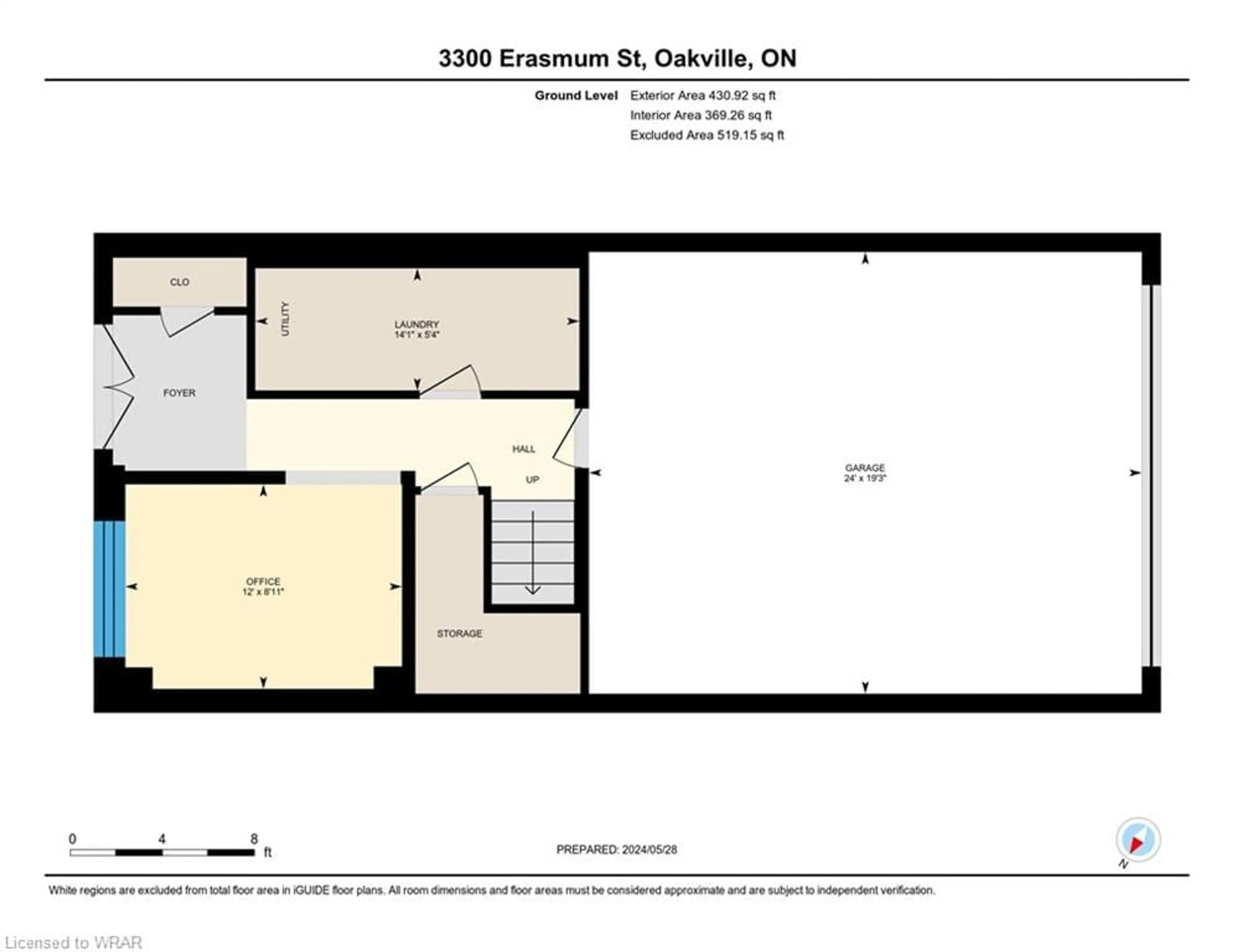 Floor plan for 3300 Erasmum St, Oakville Ontario L6M 0X3