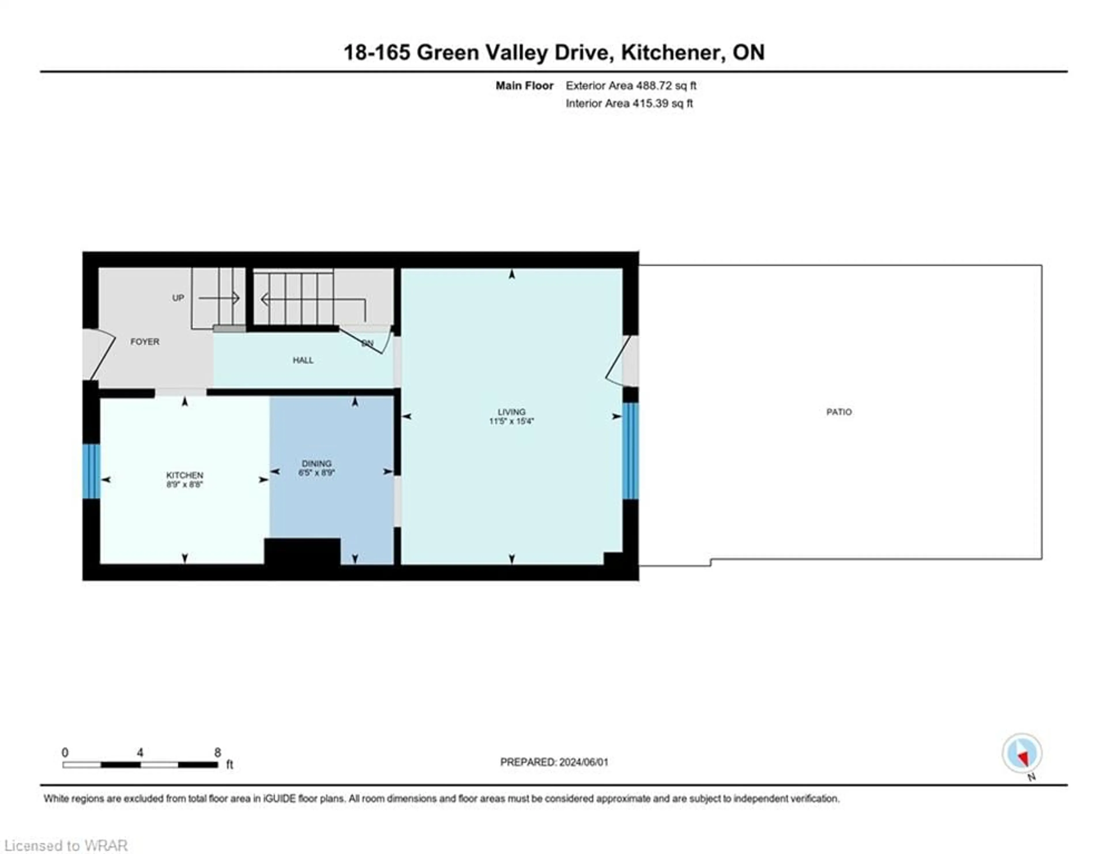 Floor plan for 165 Green Valley Dr #18, Kitchener Ontario N2P 1K3