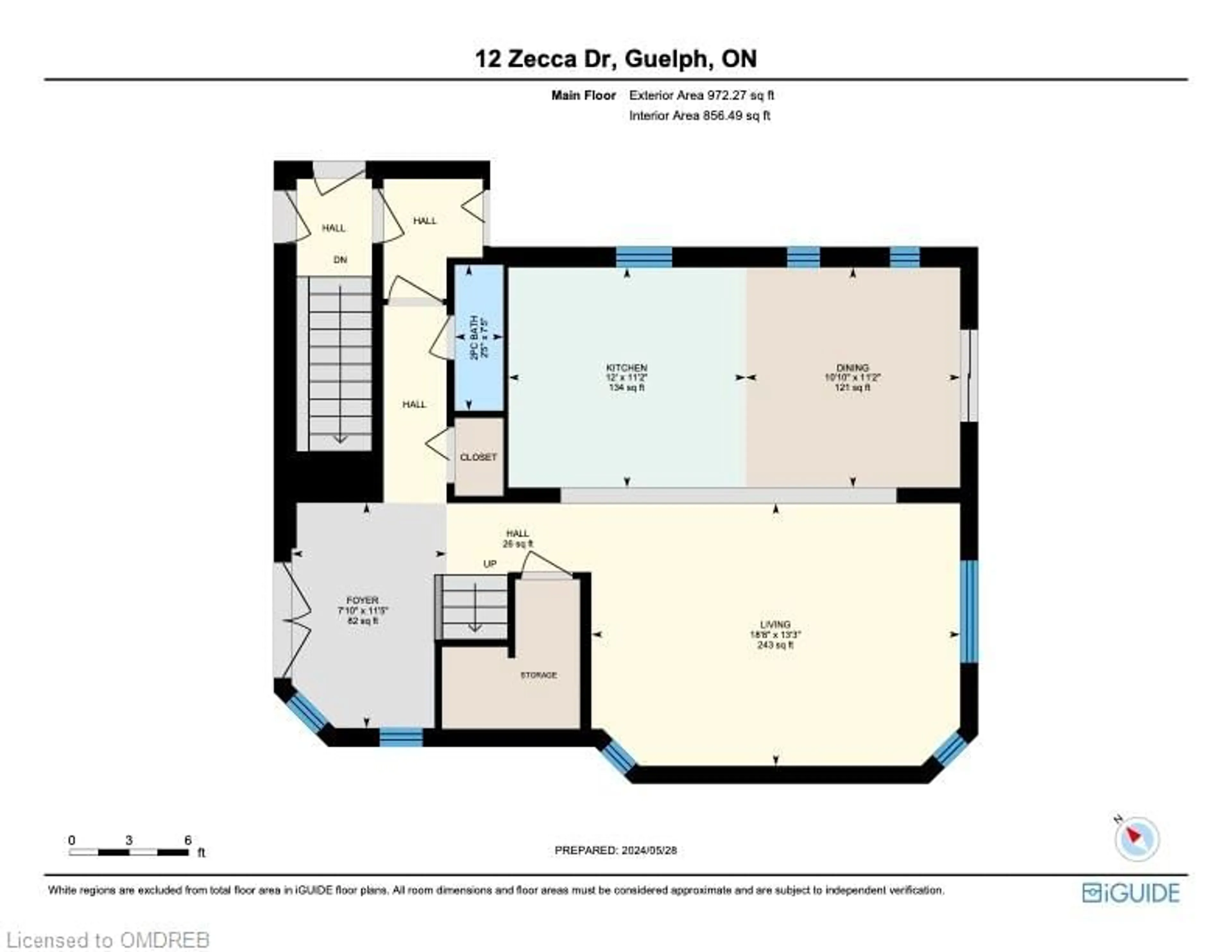 Floor plan for 12 Zecca Dr, Guelph Ontario N1L 1T1