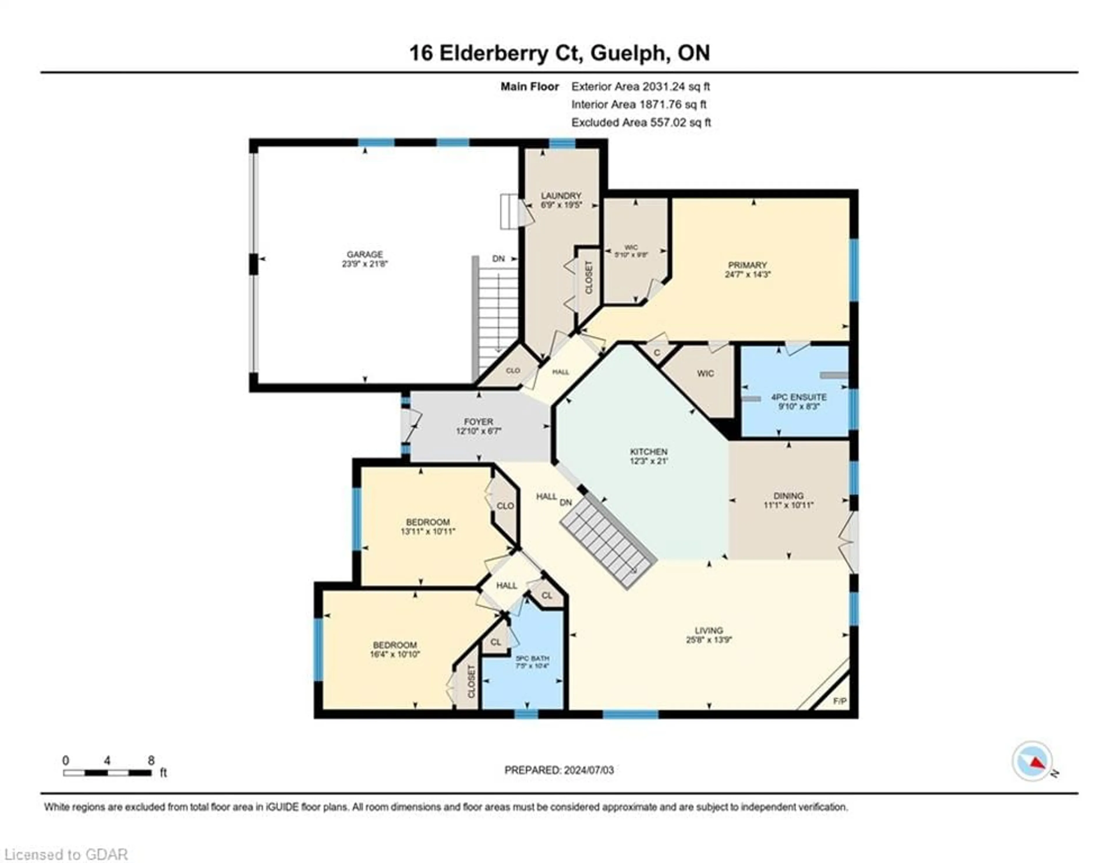 Floor plan for 16 Elderberry Crt, Guelph Ontario N1L 1K3