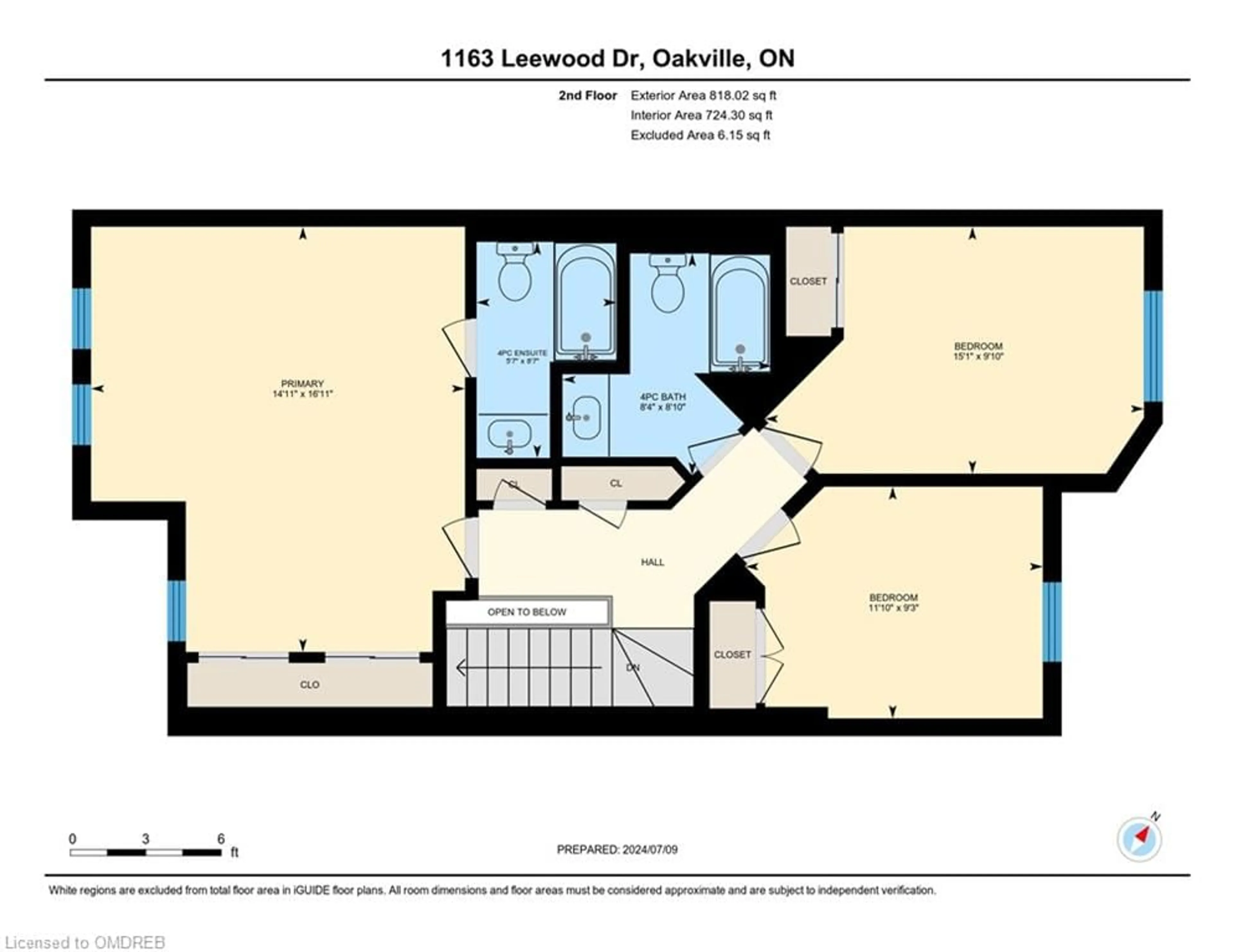 Floor plan for 1163 Leewood Dr, Oakville Ontario L6M 3B9