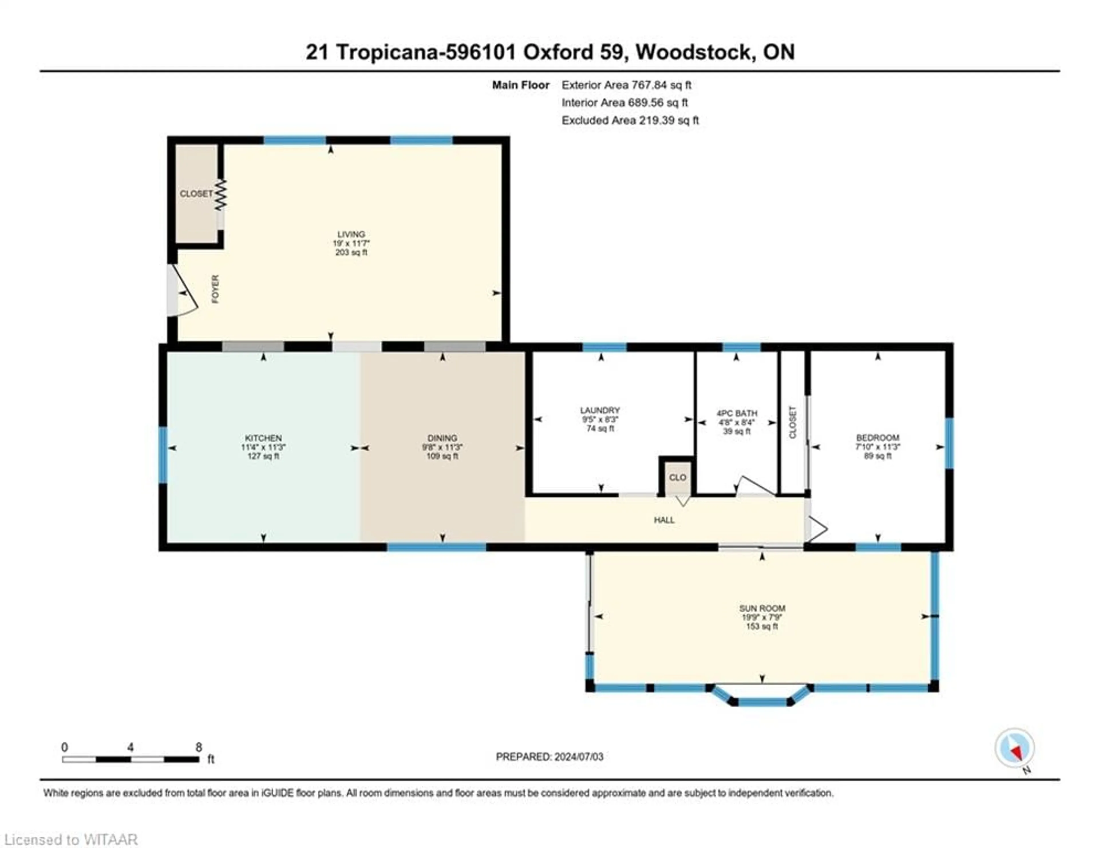 Floor plan for 596101 Highway 59 #21 Tropicana, East Zorra Tavistock Ontario N4S 7W1