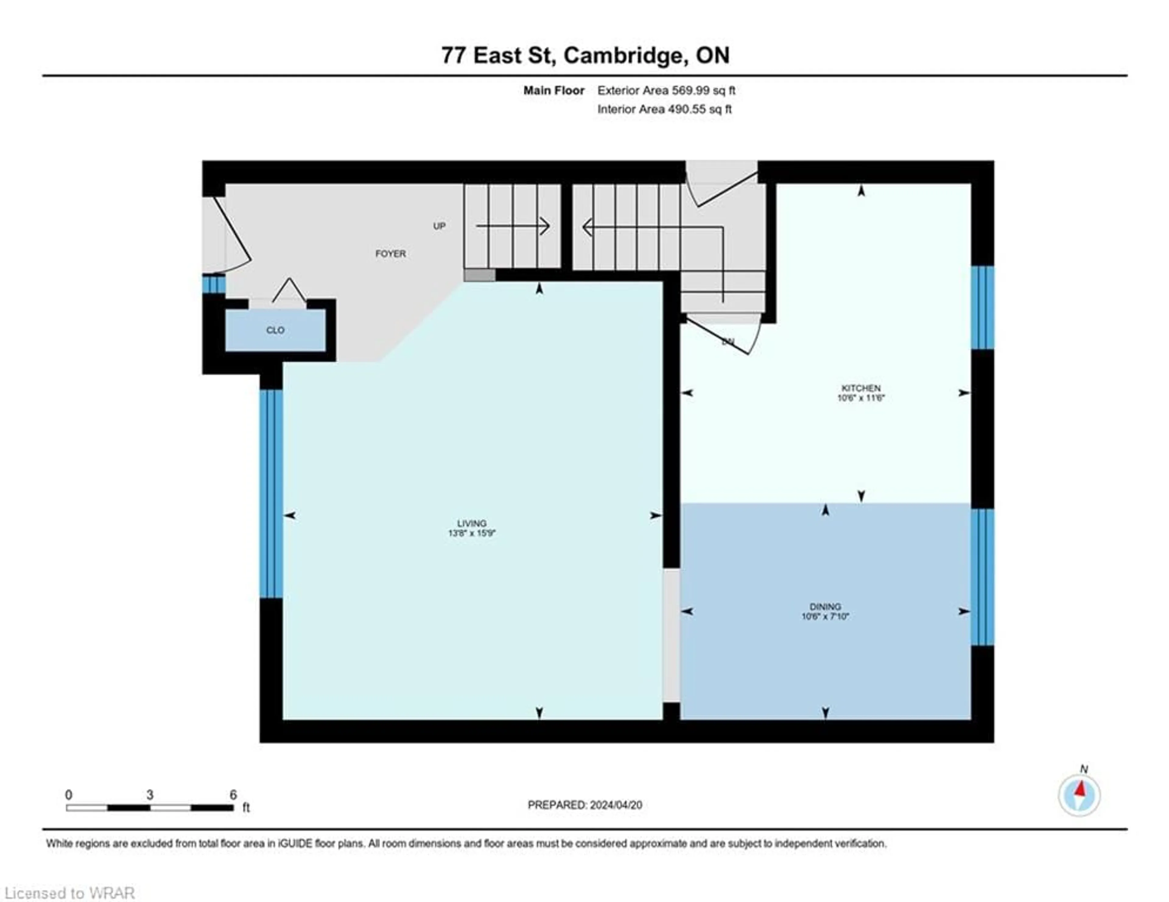 Floor plan for 77 East St, Cambridge Ontario N1R 4P2