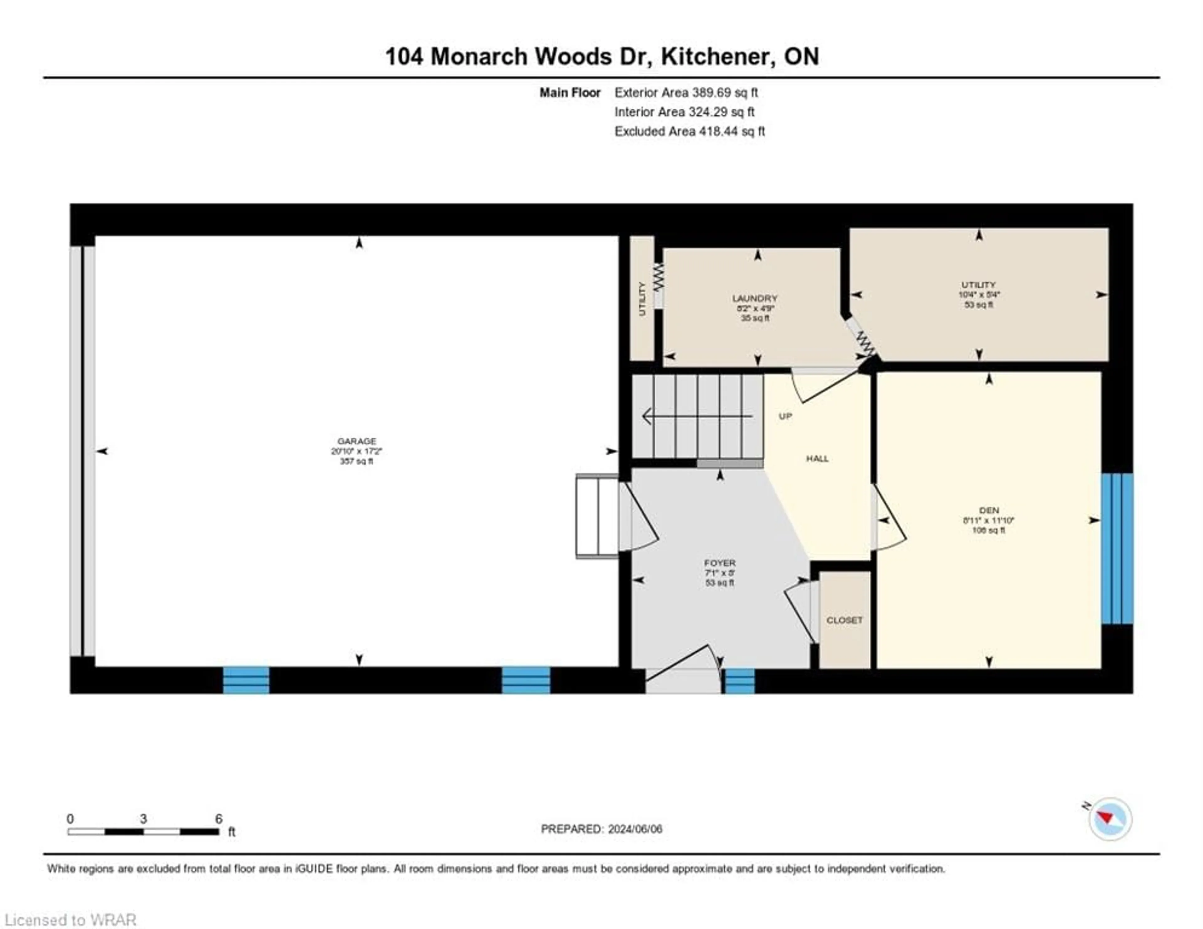 Floor plan for 104 Monarch Woods Dr, Kitchener Ontario N2P 0K3