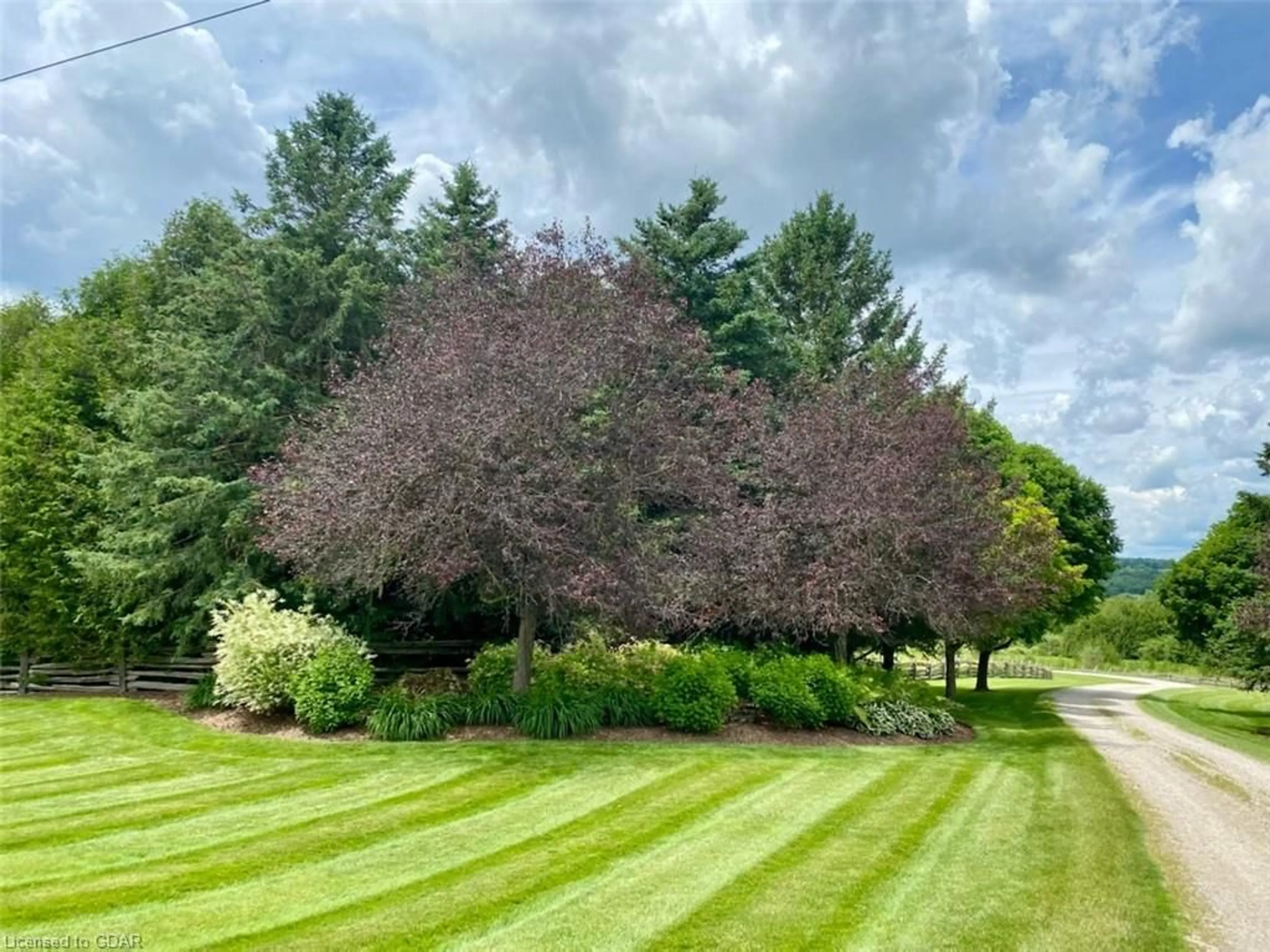 Frontside or backside of a home, the fenced backyard for 101089 10 Sideroad, East Garafraxa Ontario L9W 7J9