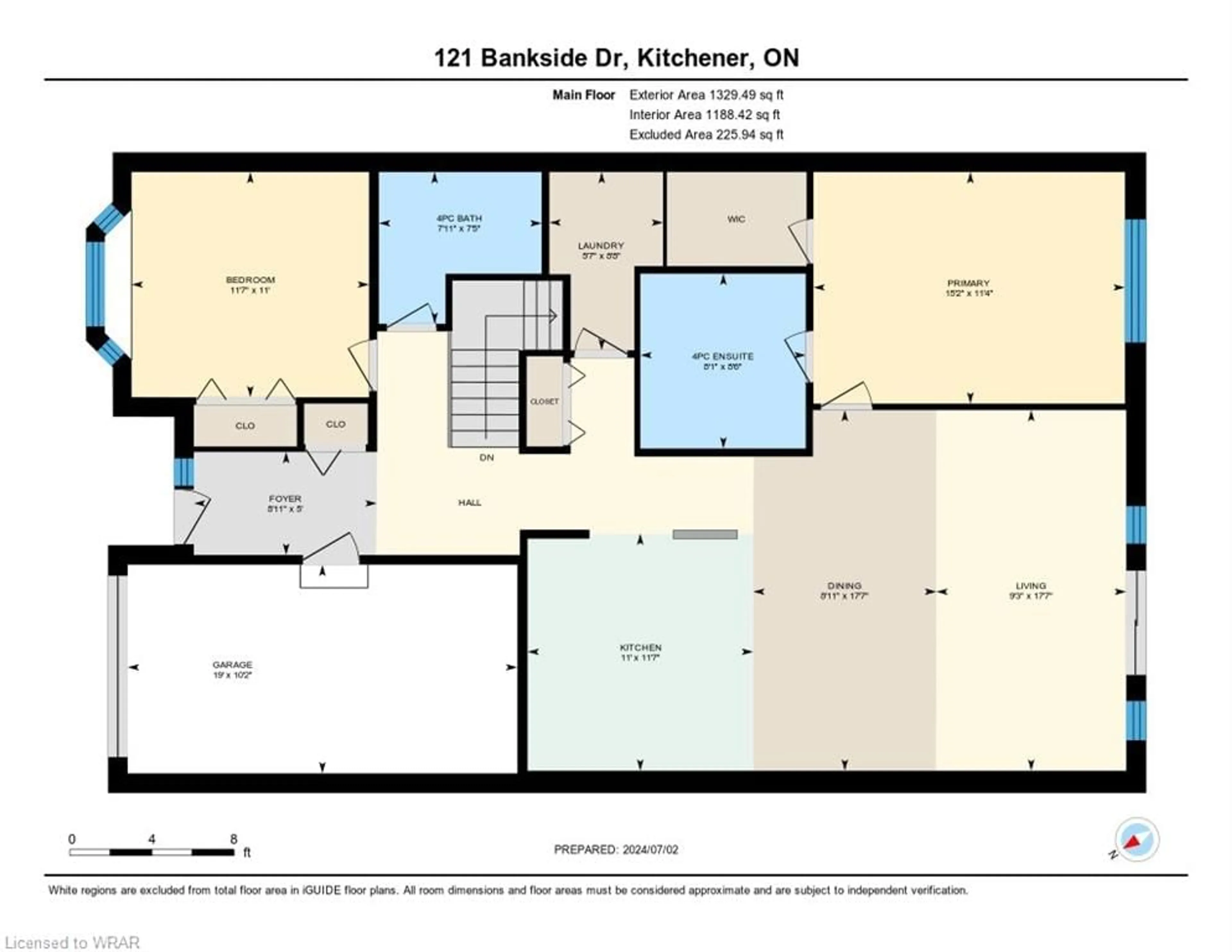 Floor plan for 121 Bankside Dr, Kitchener Ontario N2N 3G1