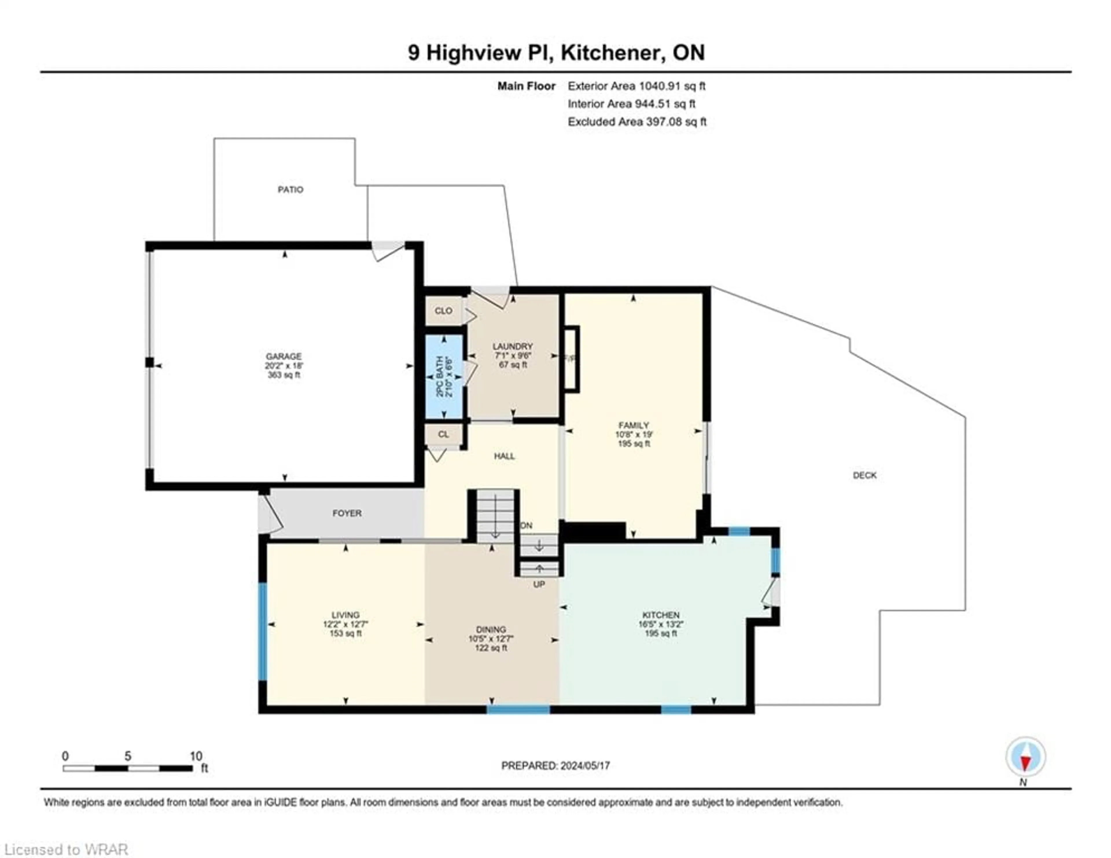 Floor plan for 9 Highview Pl, Kitchener Ontario N2N 1W8