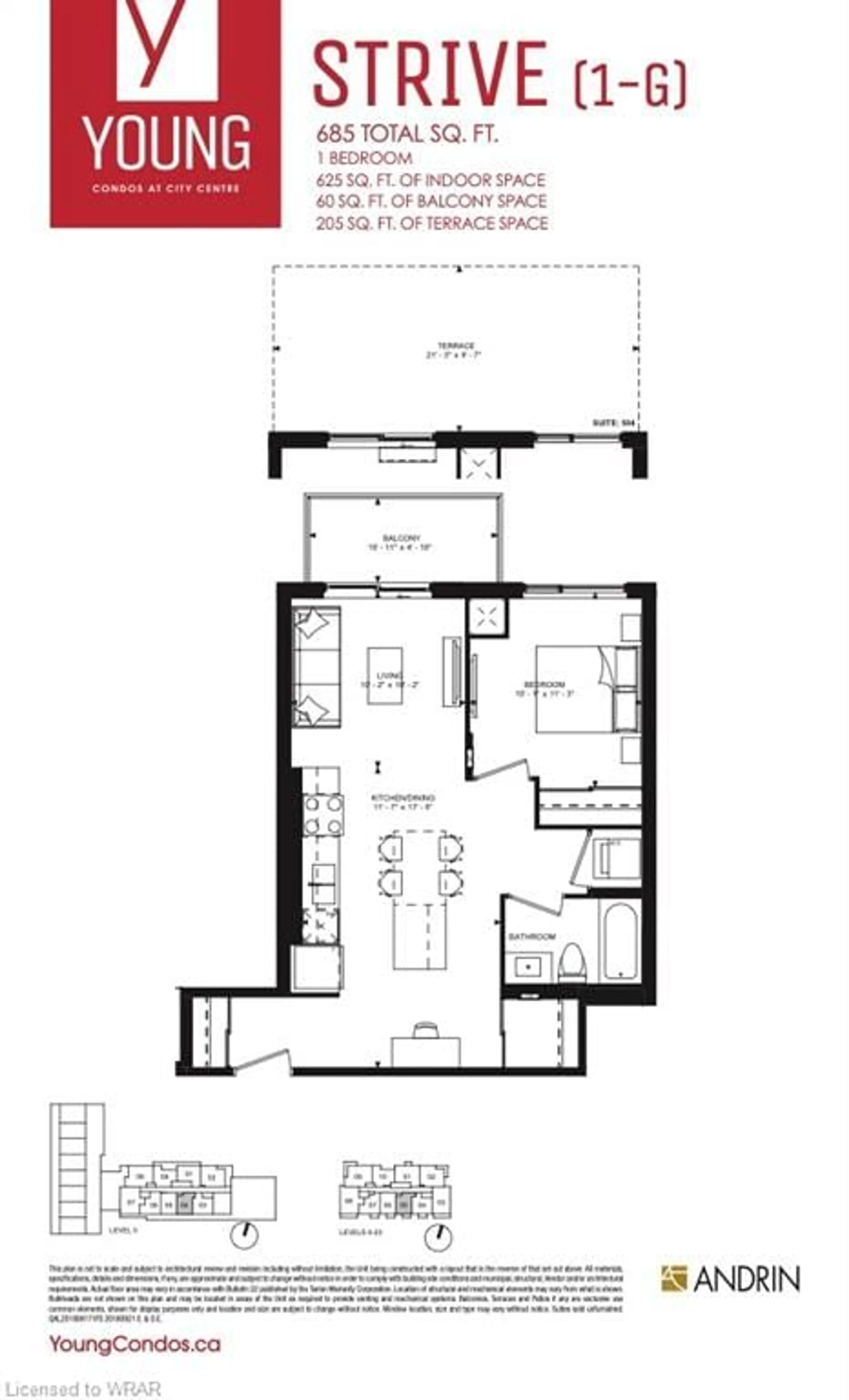 Floor plan for 55 Duke St #1105, Kitchener Ontario N2H 0C9
