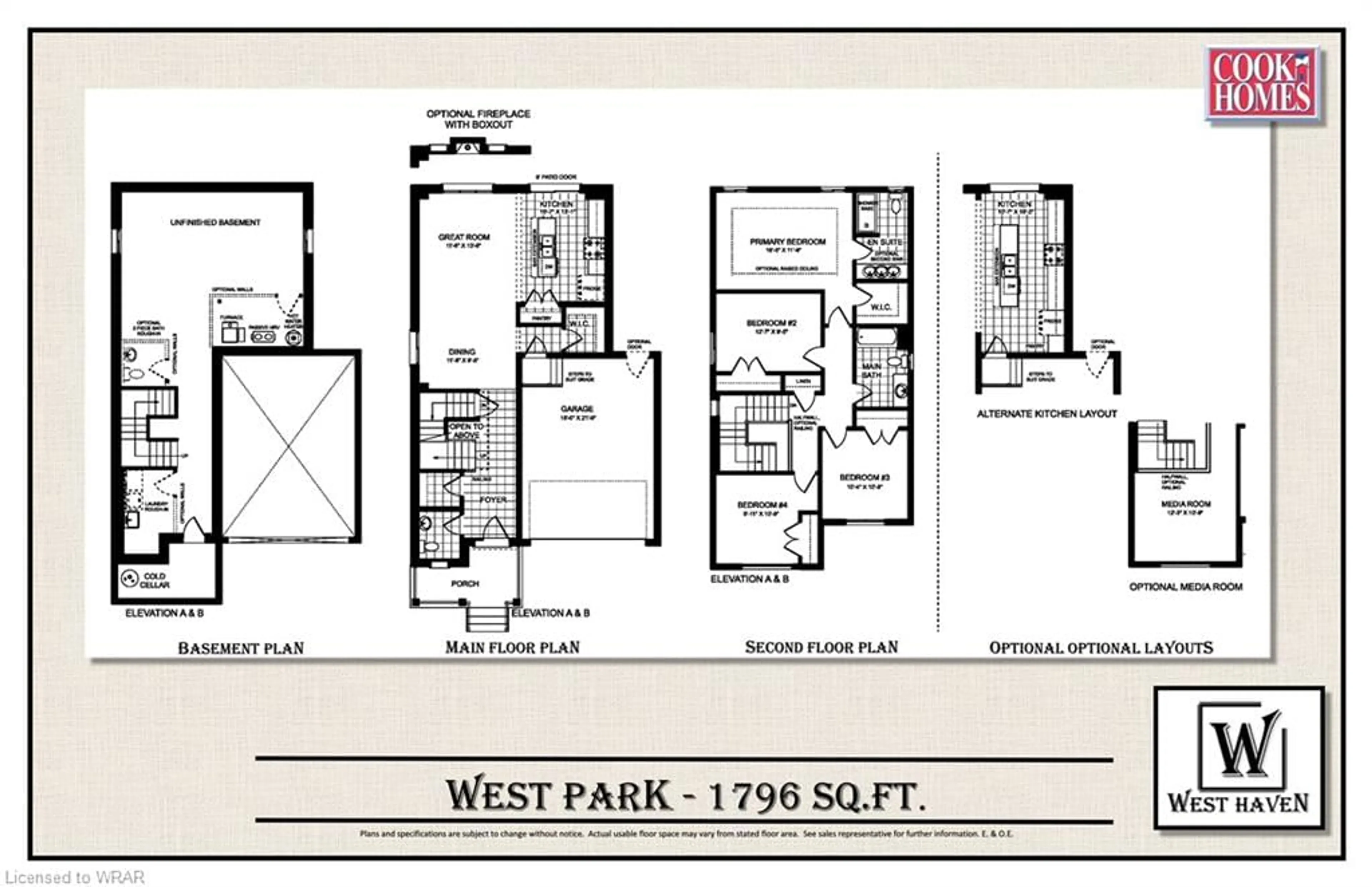 Floor plan for 438 Westhaven St, Waterloo Ontario N2T 0A4