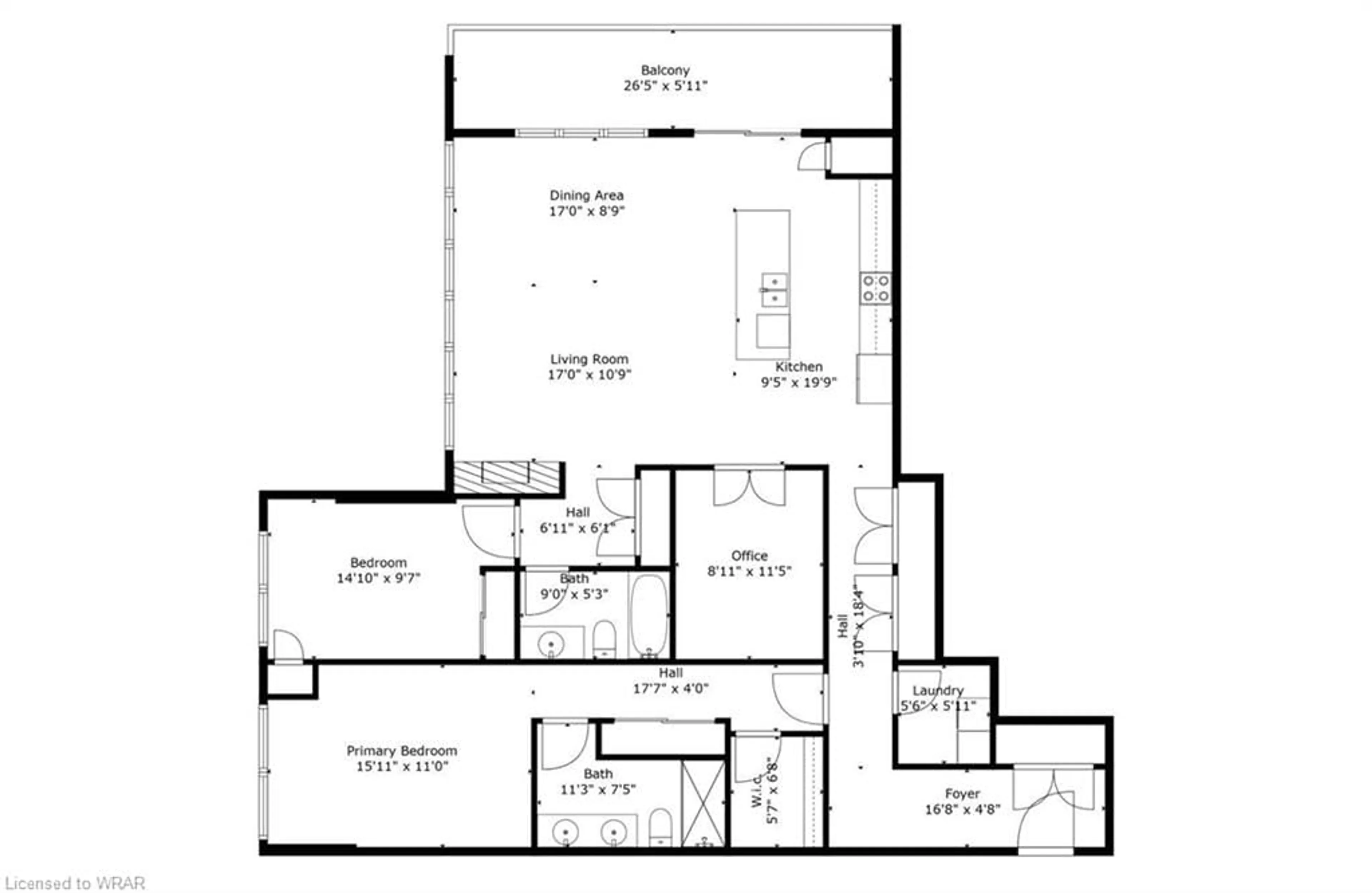 Floor plan for 160 Macdonell St #402, Guelph Ontario N1H 0A9