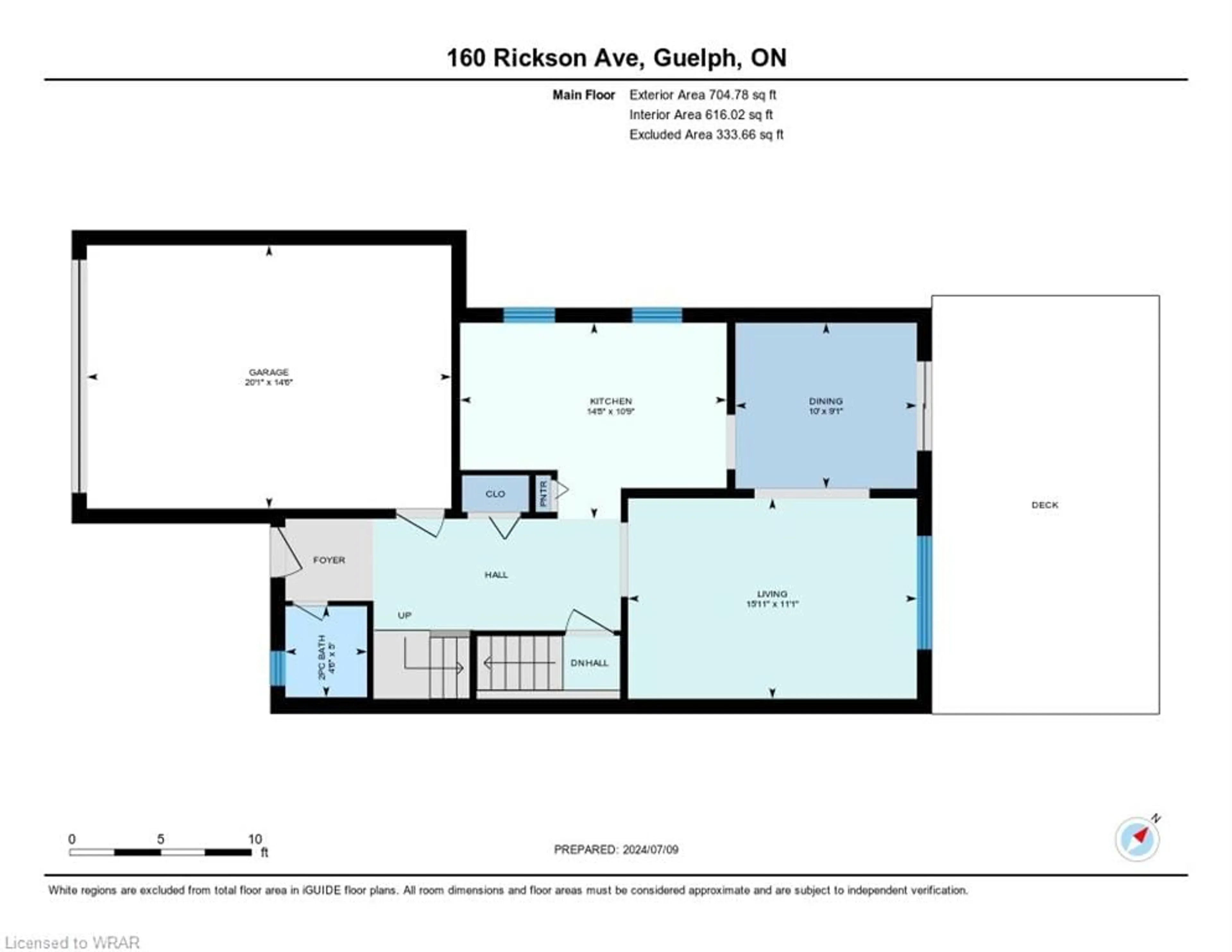 Floor plan for 160 Rickson Ave, Guelph Ontario N1G 4Y3