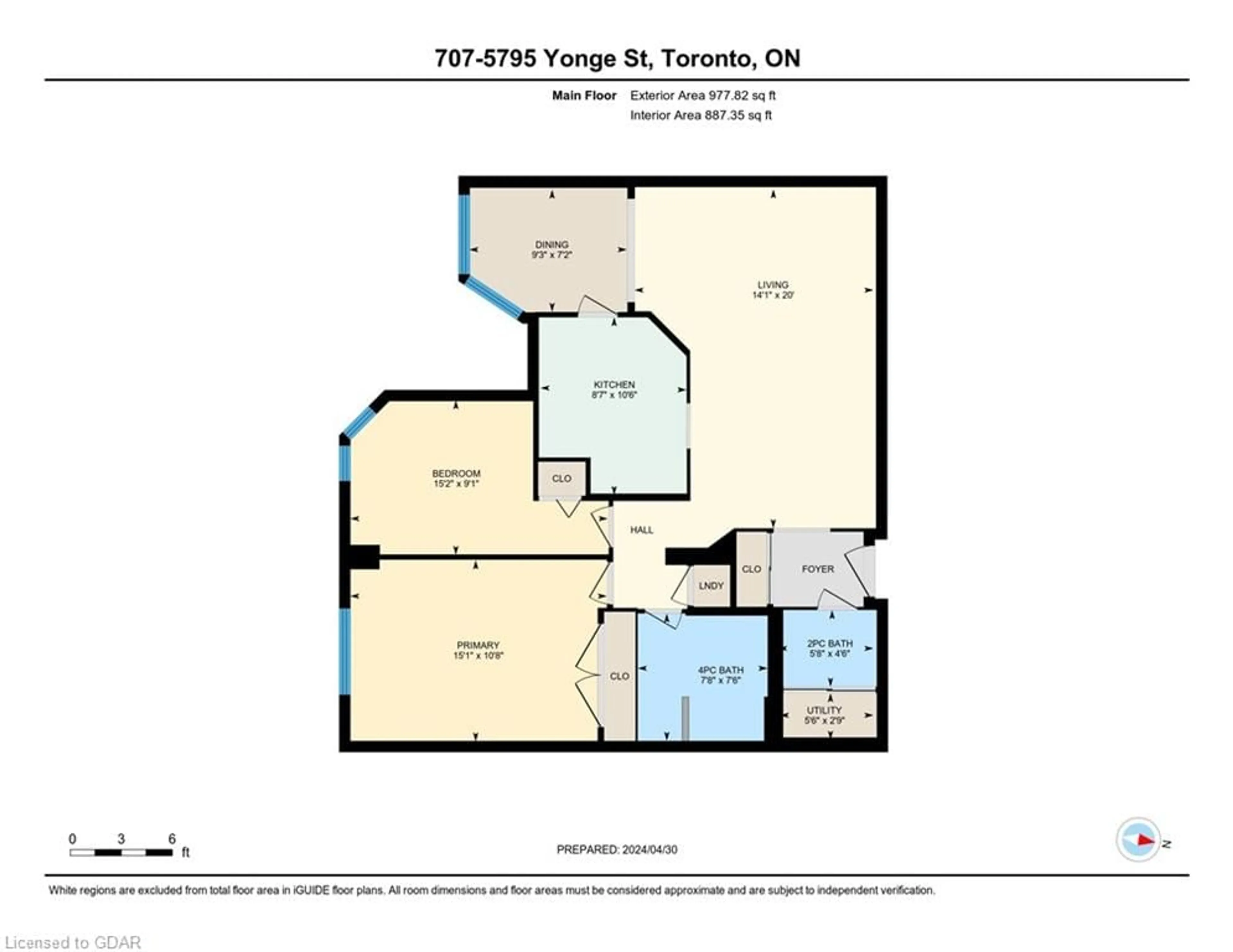 Floor plan for 5795 Yonge St #707, North York Ontario M2M 4J3