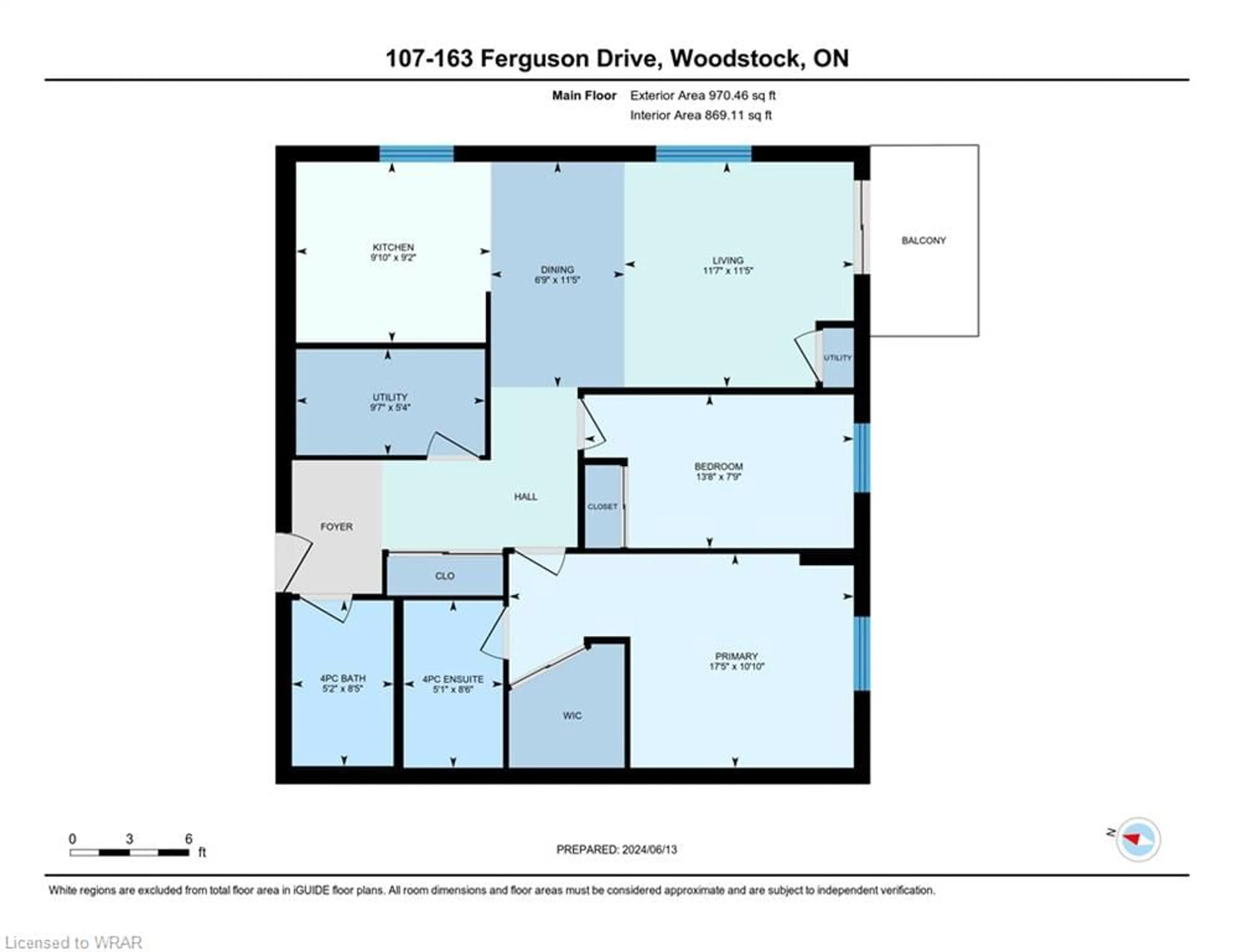 Floor plan for 163 Ferguson Dr #107, Woodstock Ontario N4V 1B1